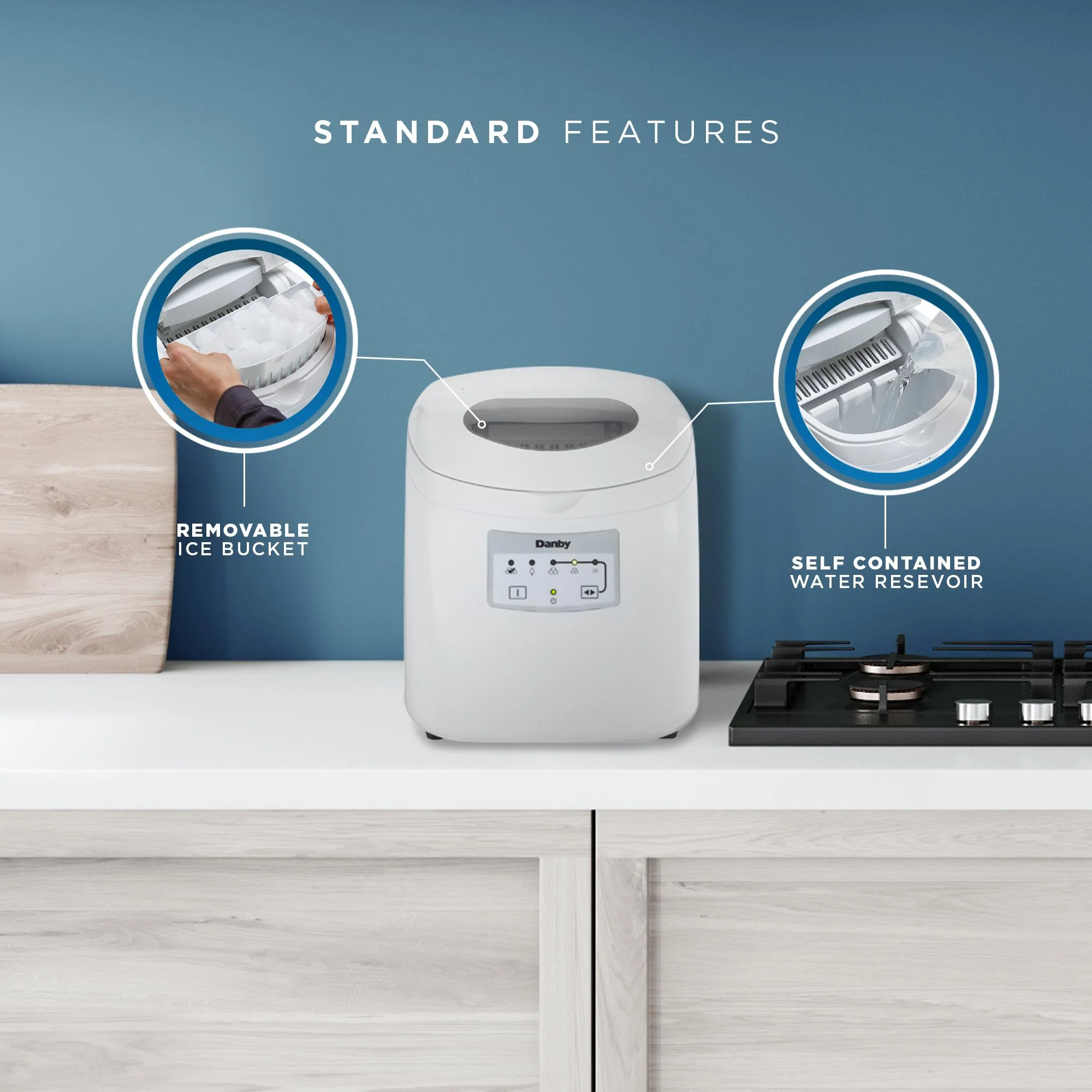 Danby 25 lbs. Countertop Ice Maker in White - Image 6