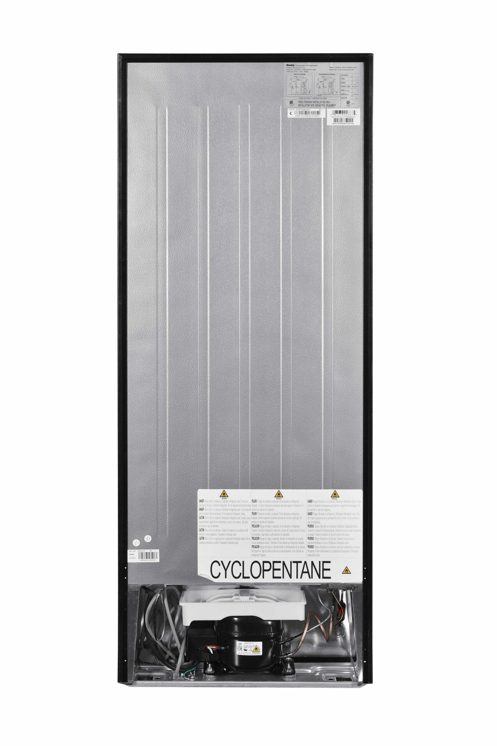 DPF074B2BSLDB6 Danby 7.4 cu. ft. Apartment Size Top Mount Fridge in Stainless Steel Look - Image 4