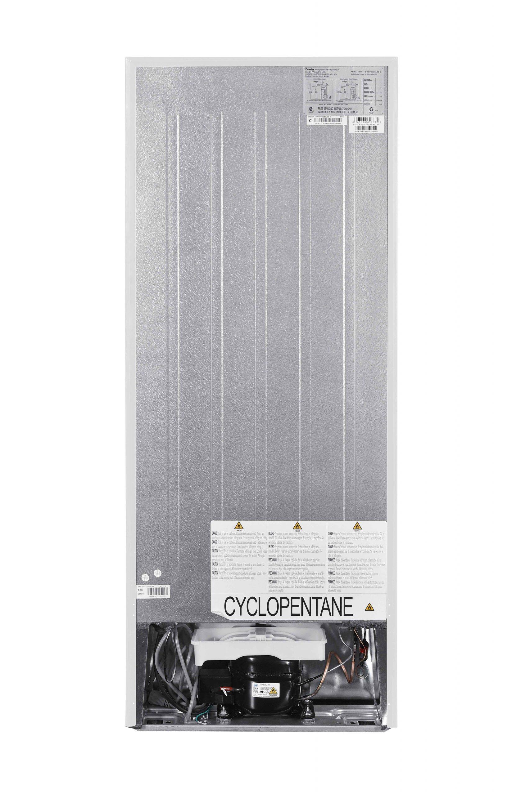 DPF074B2WDB6 Danby 7.4 cu ft. Apartment Size Fridge Top Mount in White - Image 4