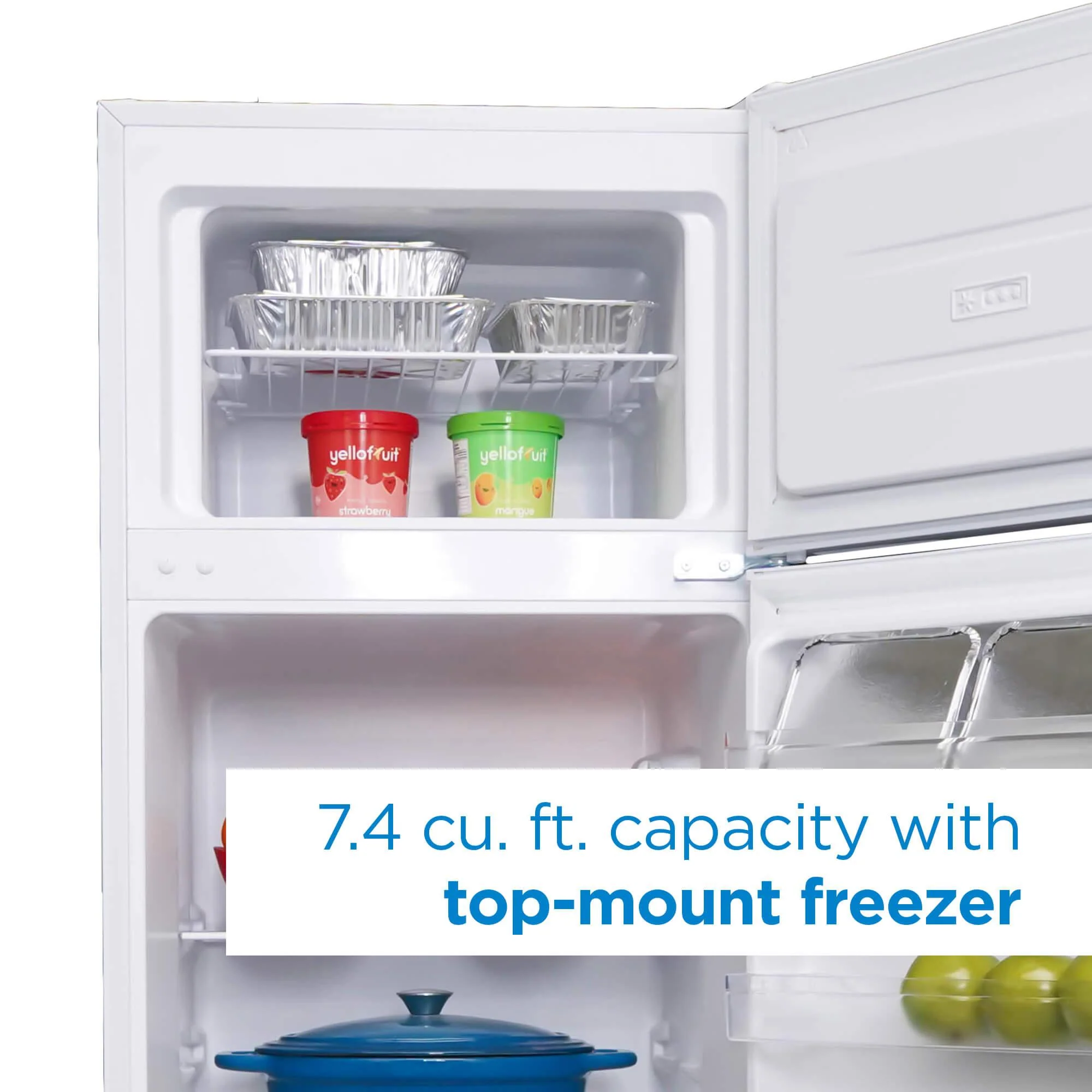 DPF074B2WDB6 Danby 7.4 cu ft. Apartment Size Fridge Top Mount in White - Image 9