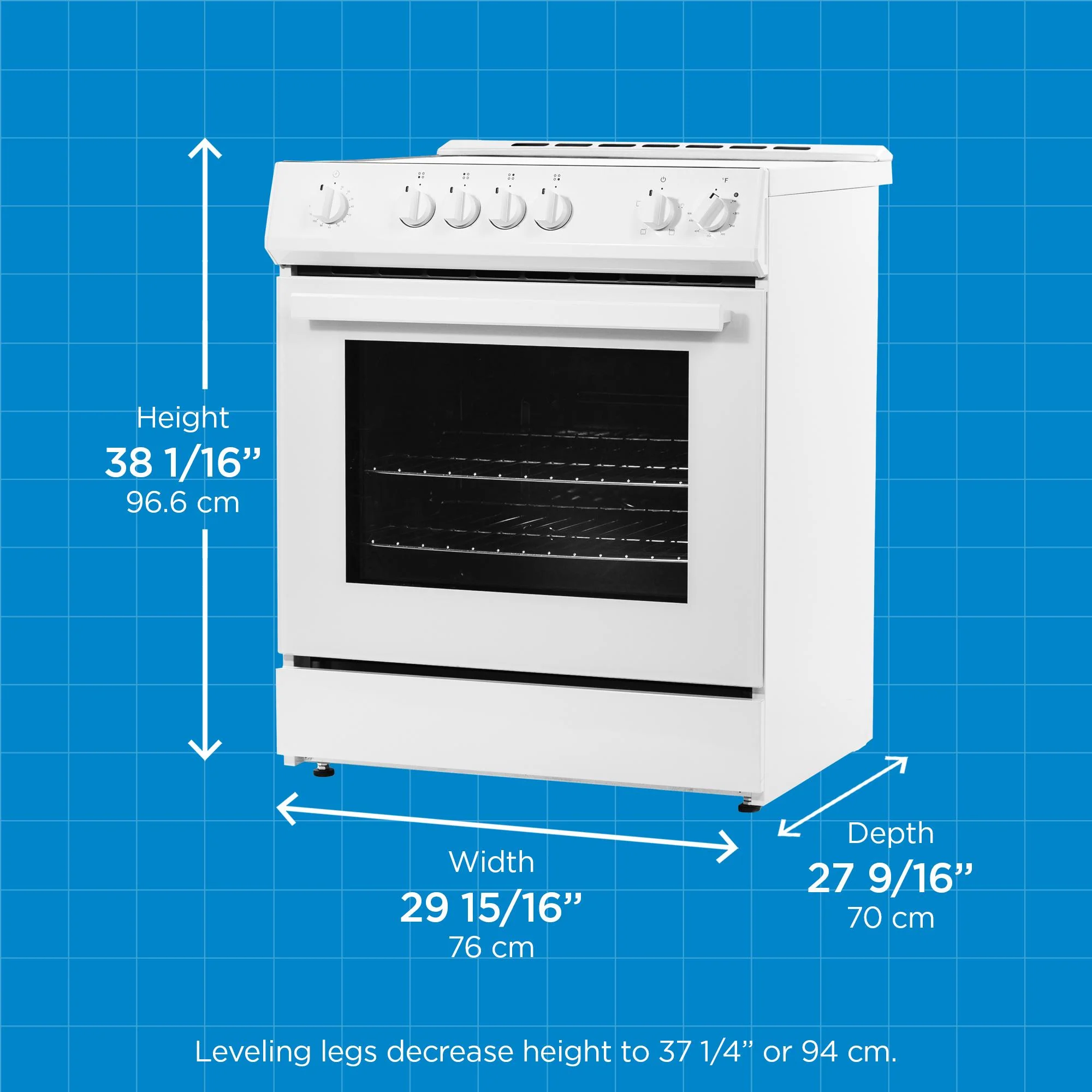 DRRM300W Danby 30 Slide in Smooth Top Electric Range with Knob Controls in White - Image 10