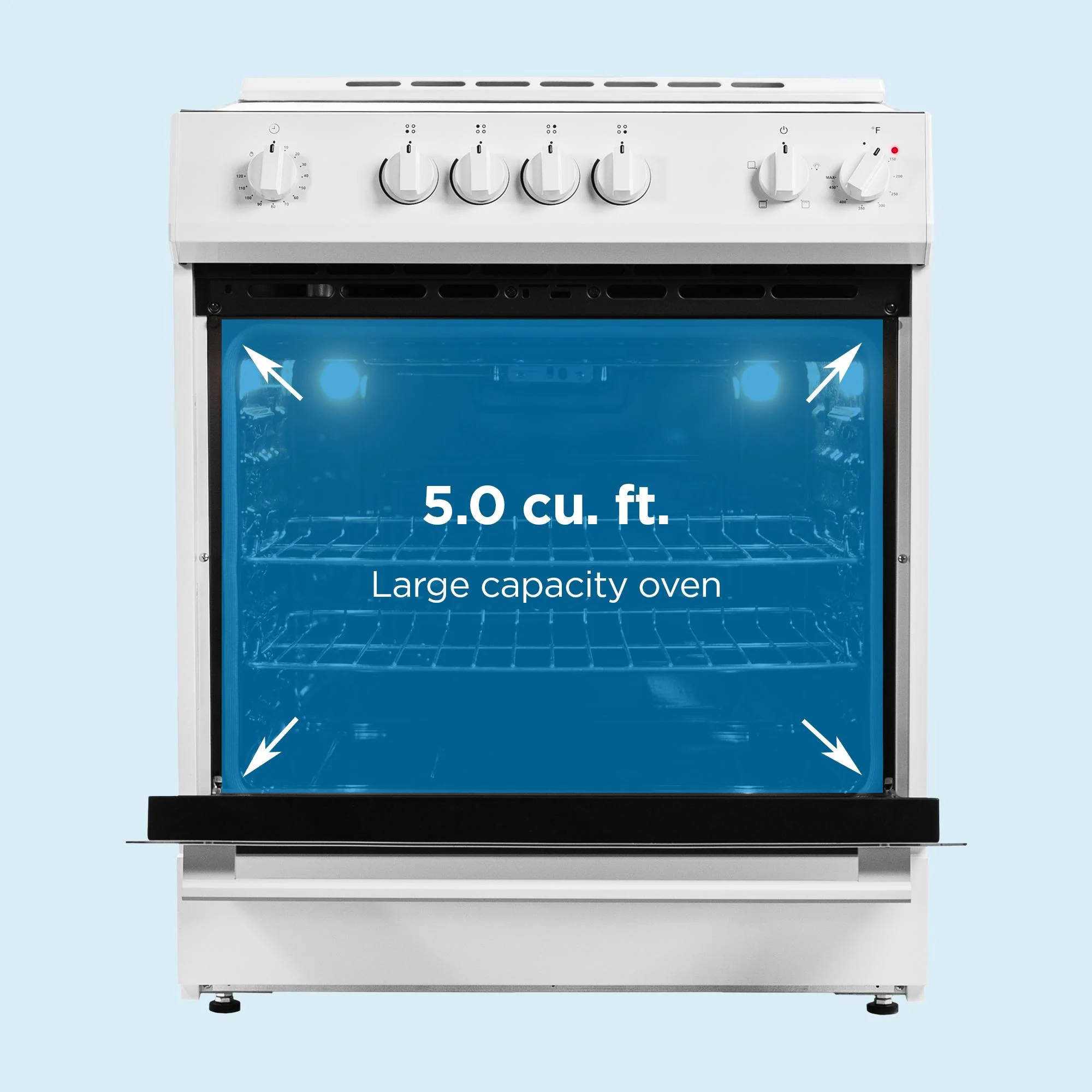 DRRM300W Danby 30 Slide in Smooth Top Electric Range with Knob Controls in White - Image 5