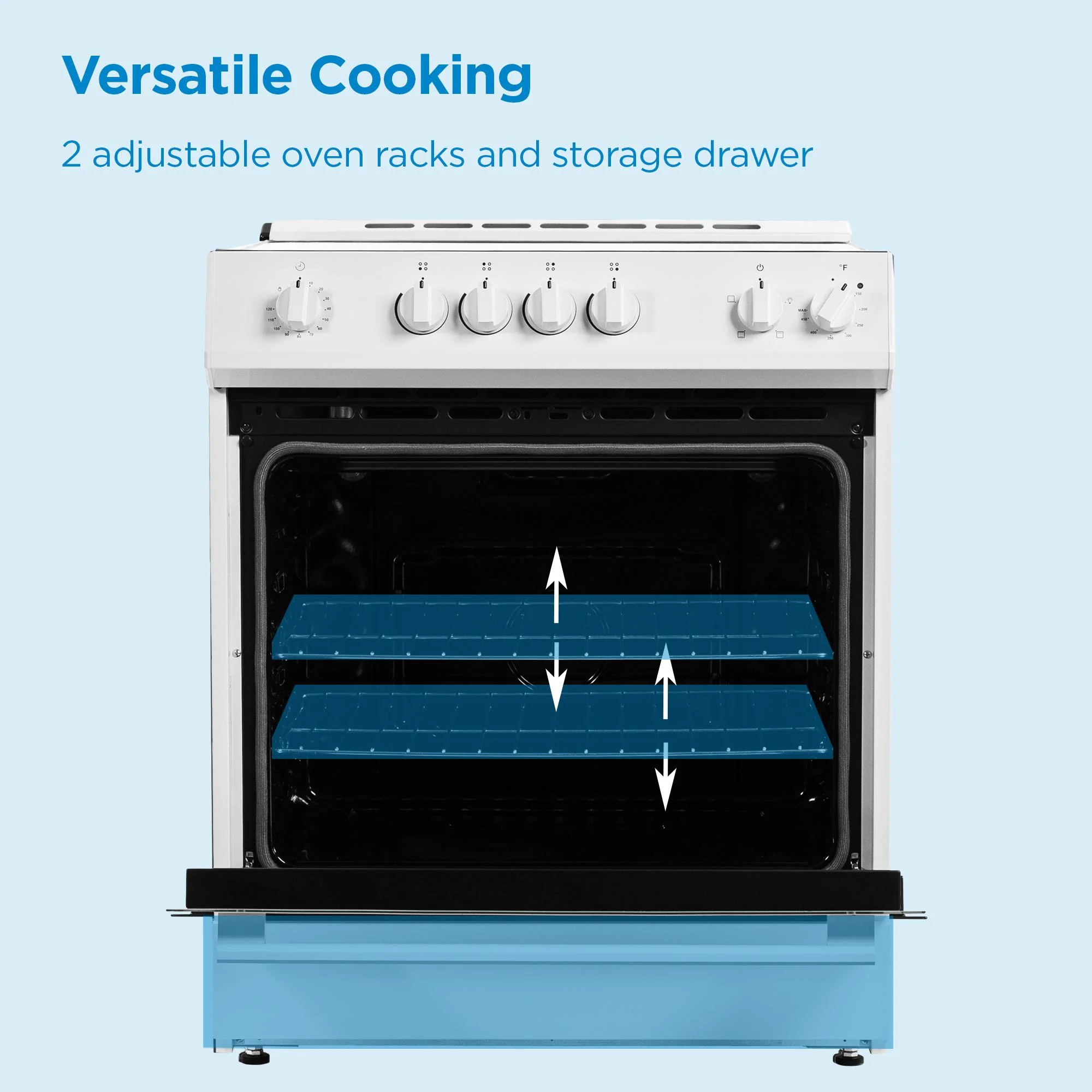 DRRM300W Danby 30 Slide in Smooth Top Electric Range with Knob Controls in White - Image 6