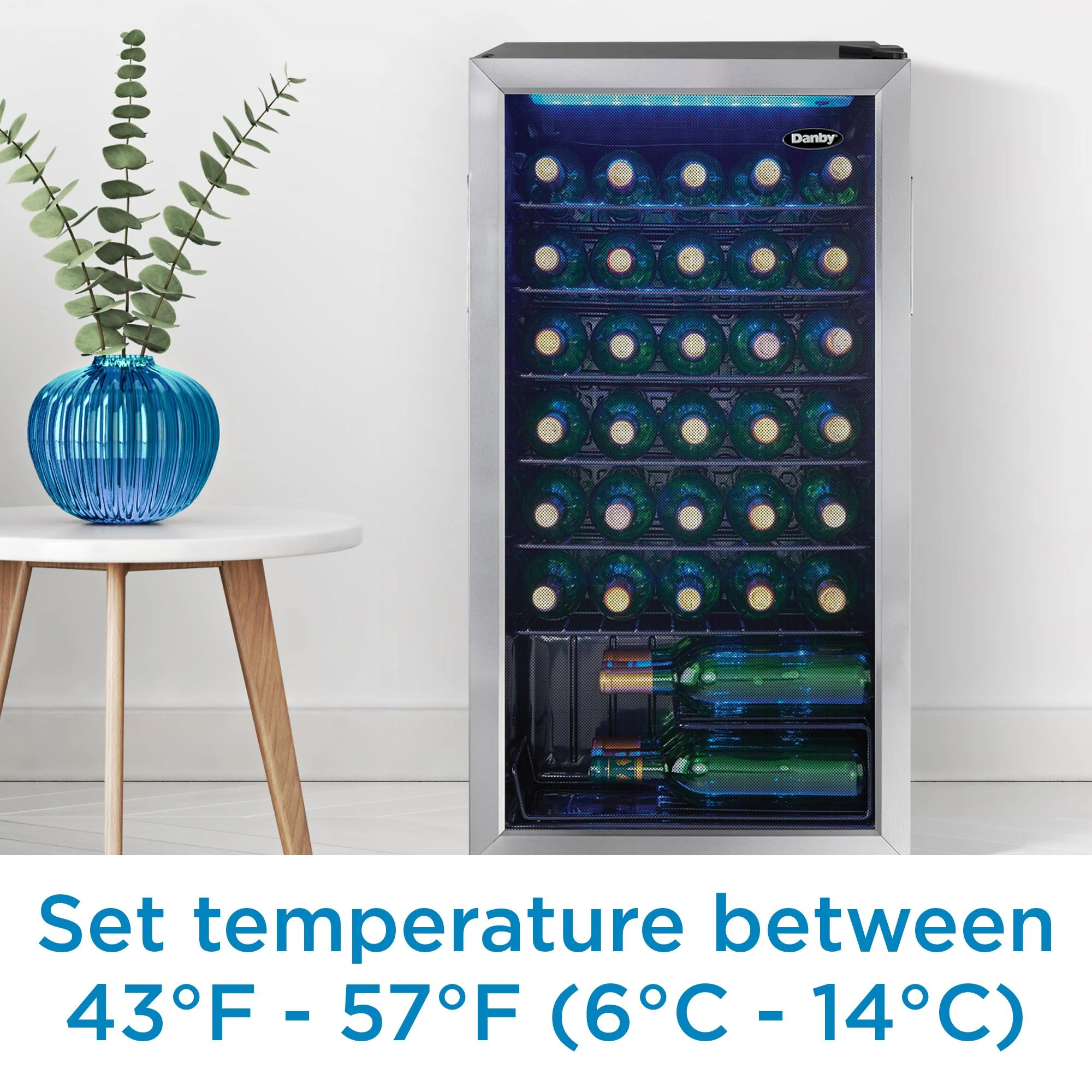 DWC036A1BSSDB6 Danby 36 Bottle Free-Standing Wine Cooler in Stainless Steel - Image 6