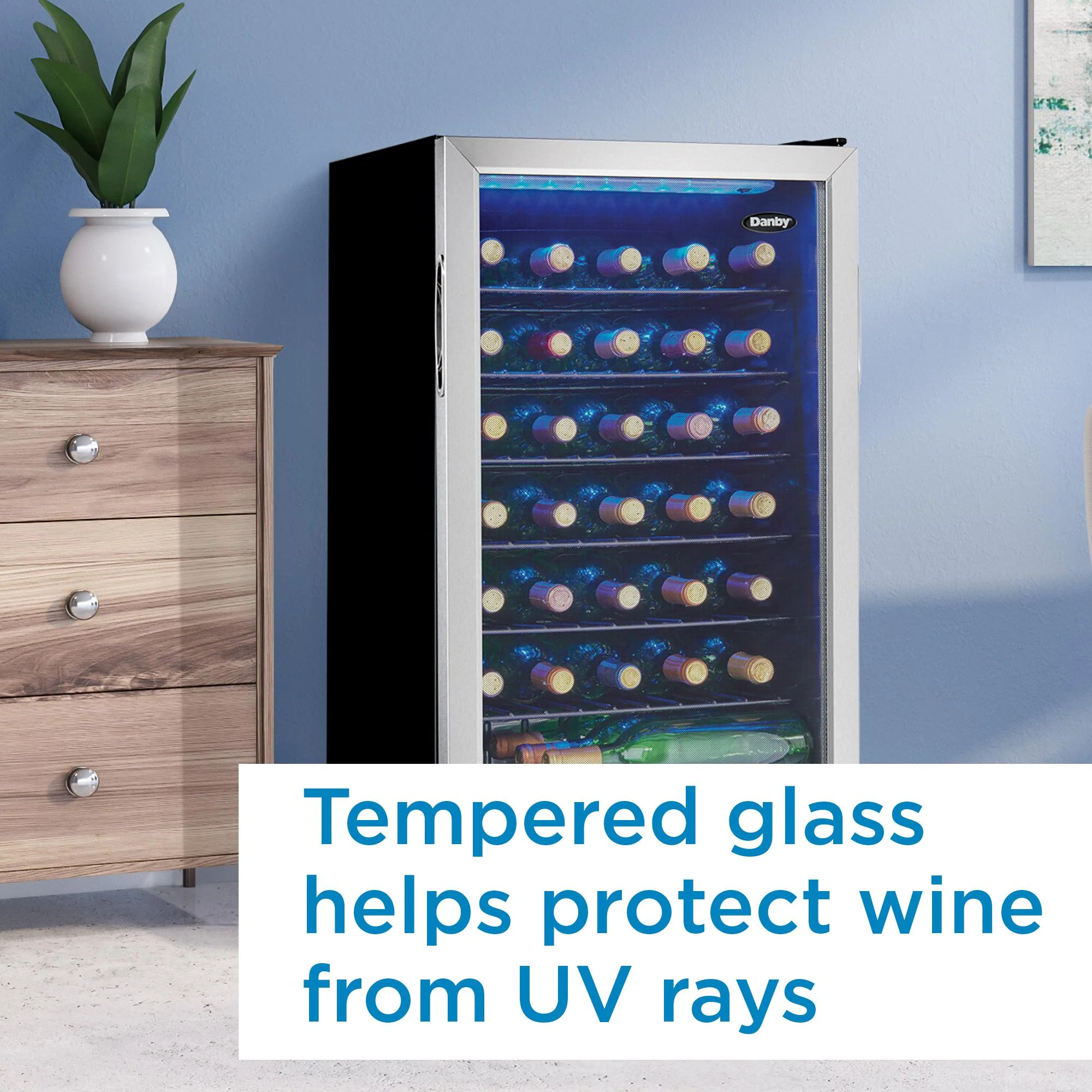 DWC036A1BSSDB6 Danby 36 Bottle Free-Standing Wine Cooler in Stainless Steel - Image 7