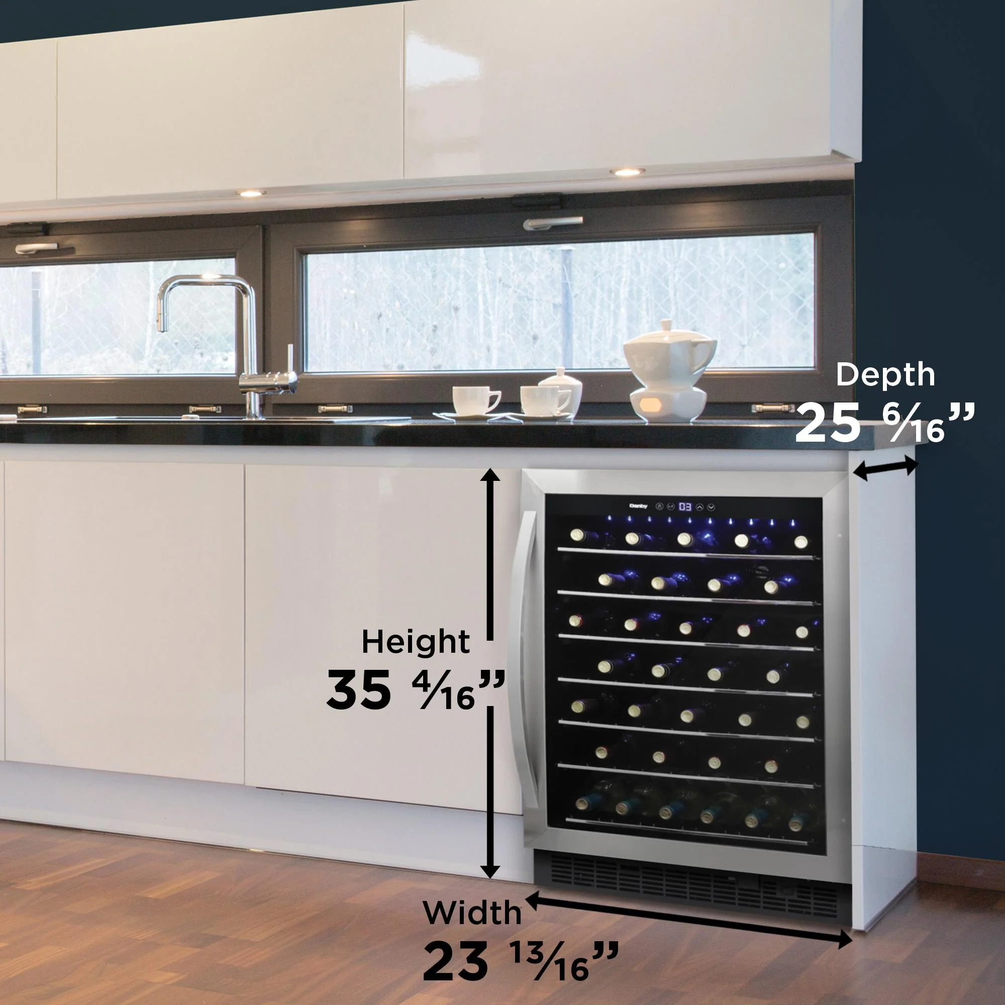Danby 60 Bottle Built-in Wine Cooler in Stainless Steel - Image 9