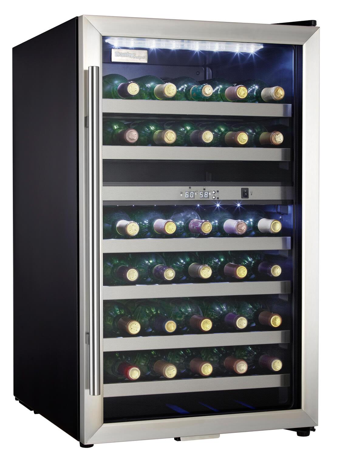 DWC114BLSDD Danby Designer 38 Bottle Free-Standing Wine Cooler in Black Stainless Steel - Image 2