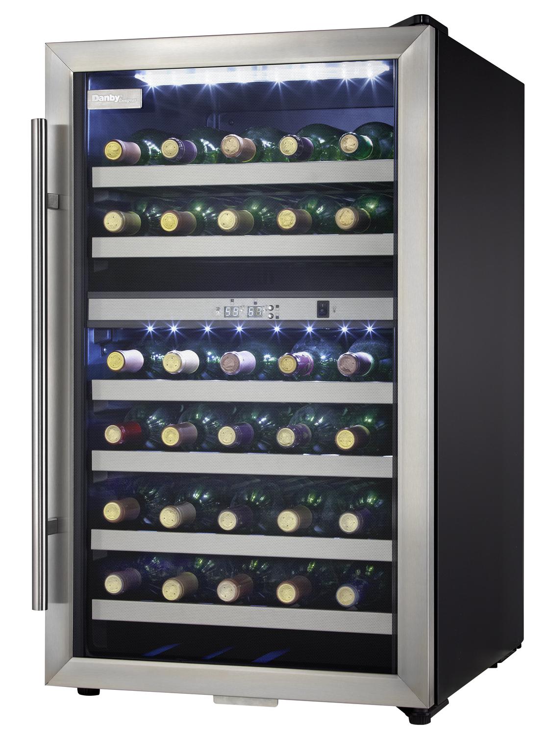 DWC114BLSDD Danby Designer 38 Bottle Free-Standing Wine Cooler in Black Stainless Steel - Image 3