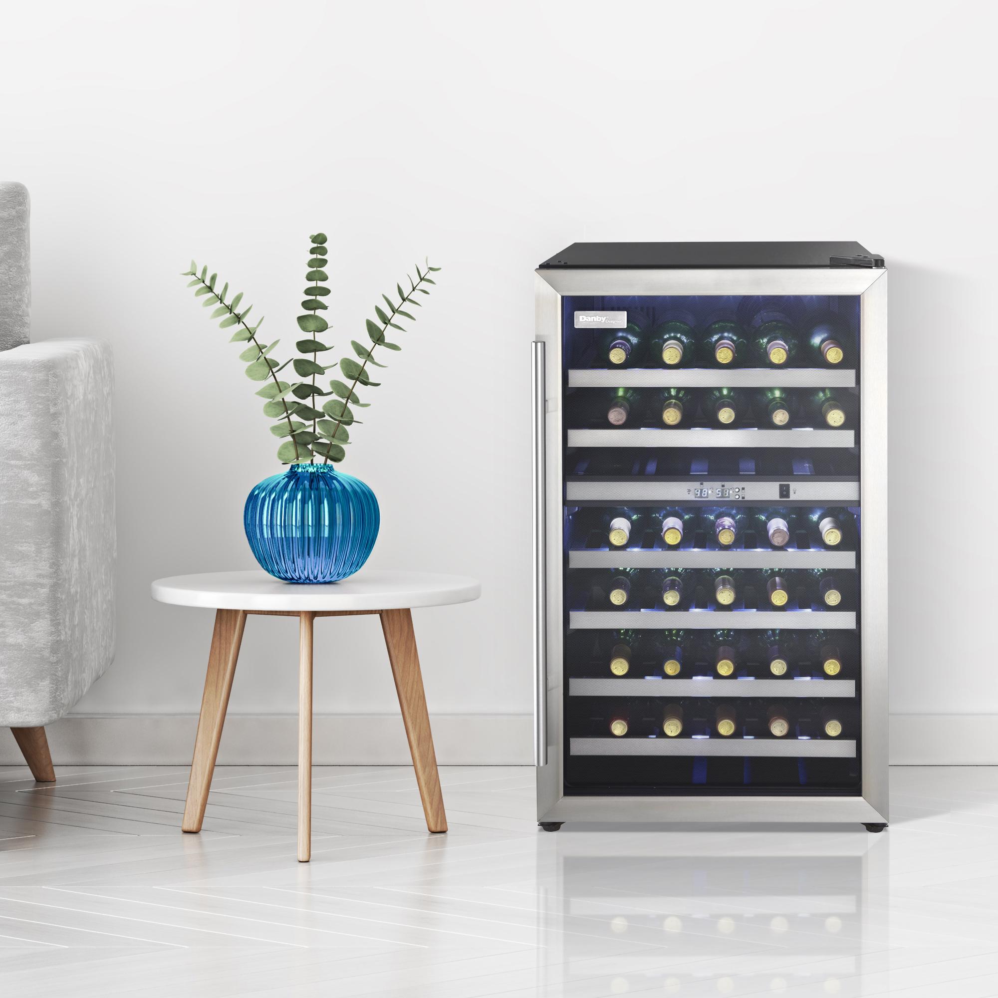 DWC114BLSDD Danby Designer 38 Bottle Free-Standing Wine Cooler in Black Stainless Steel - Image 9