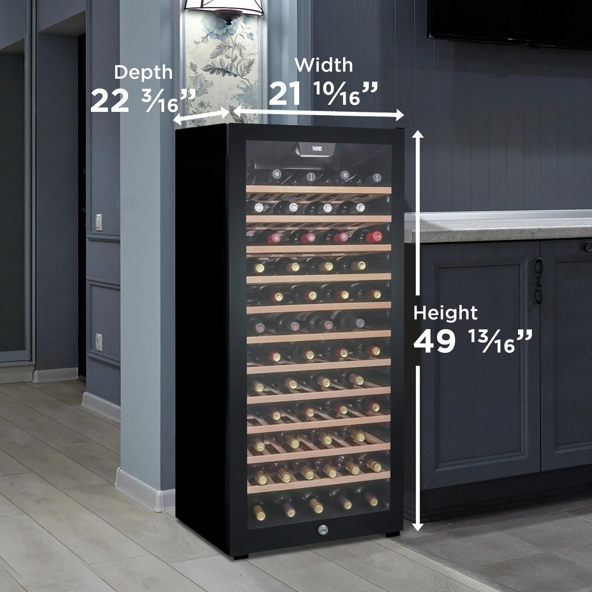 DWC94L1B Danby 94 Bottle Free-Standing Wine Cooler in Black - Image 11
