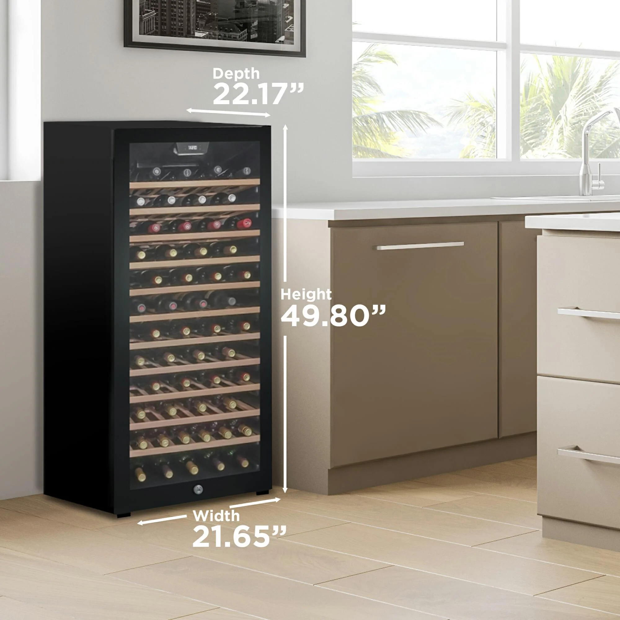 DWC94L1B Danby 94 Bottle Free-Standing Wine Cooler in Black - Image 12