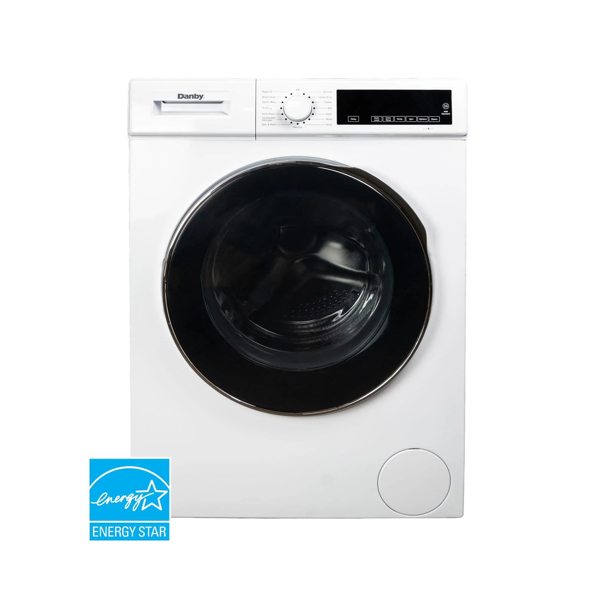 DWM022D3WDB Danby 24 Stackable Front Load Washer with Steam in White - Image 17