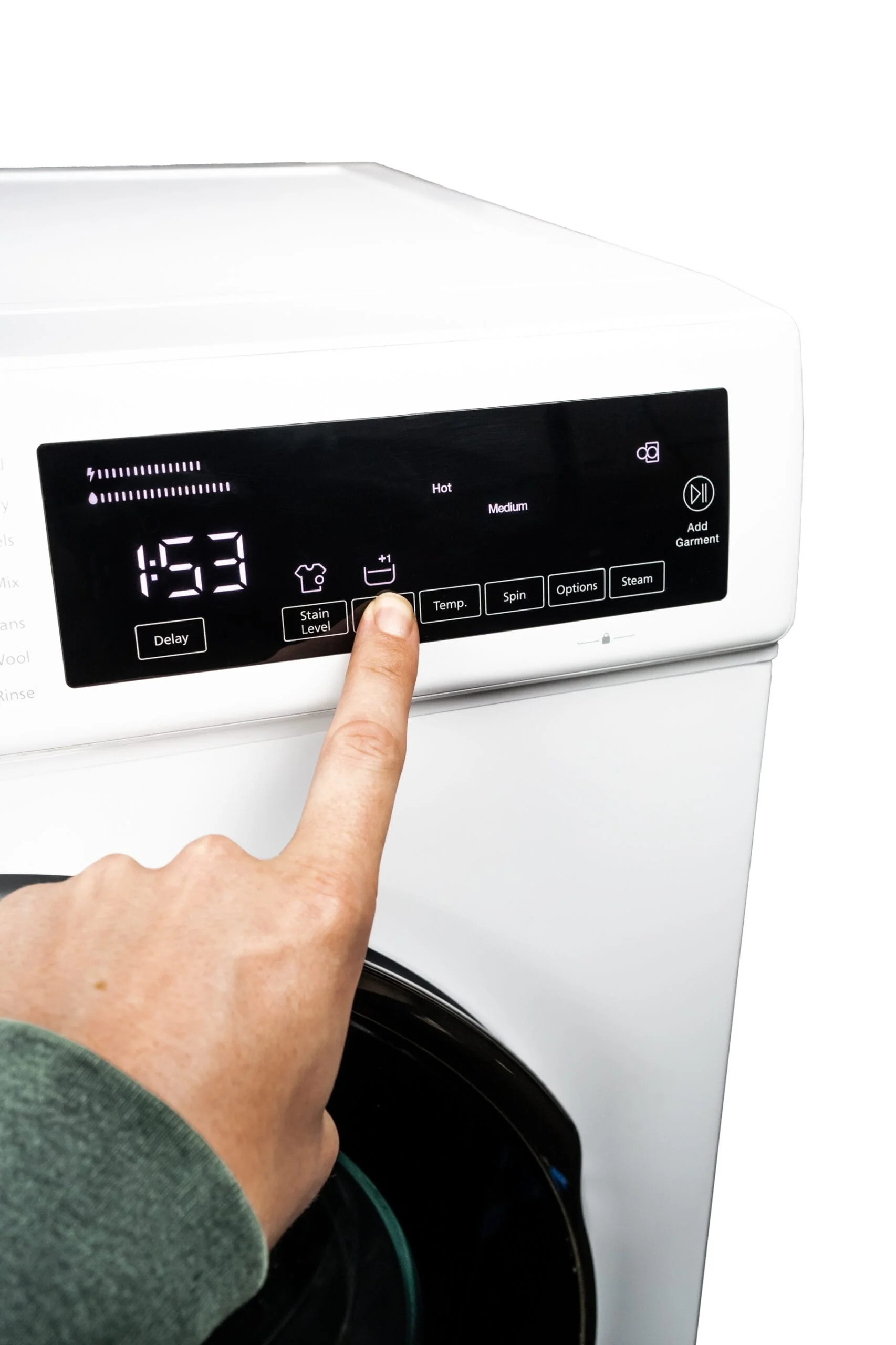DWM022D3WDB Danby 24 Stackable Front Load Washer with Steam in White - Image 21