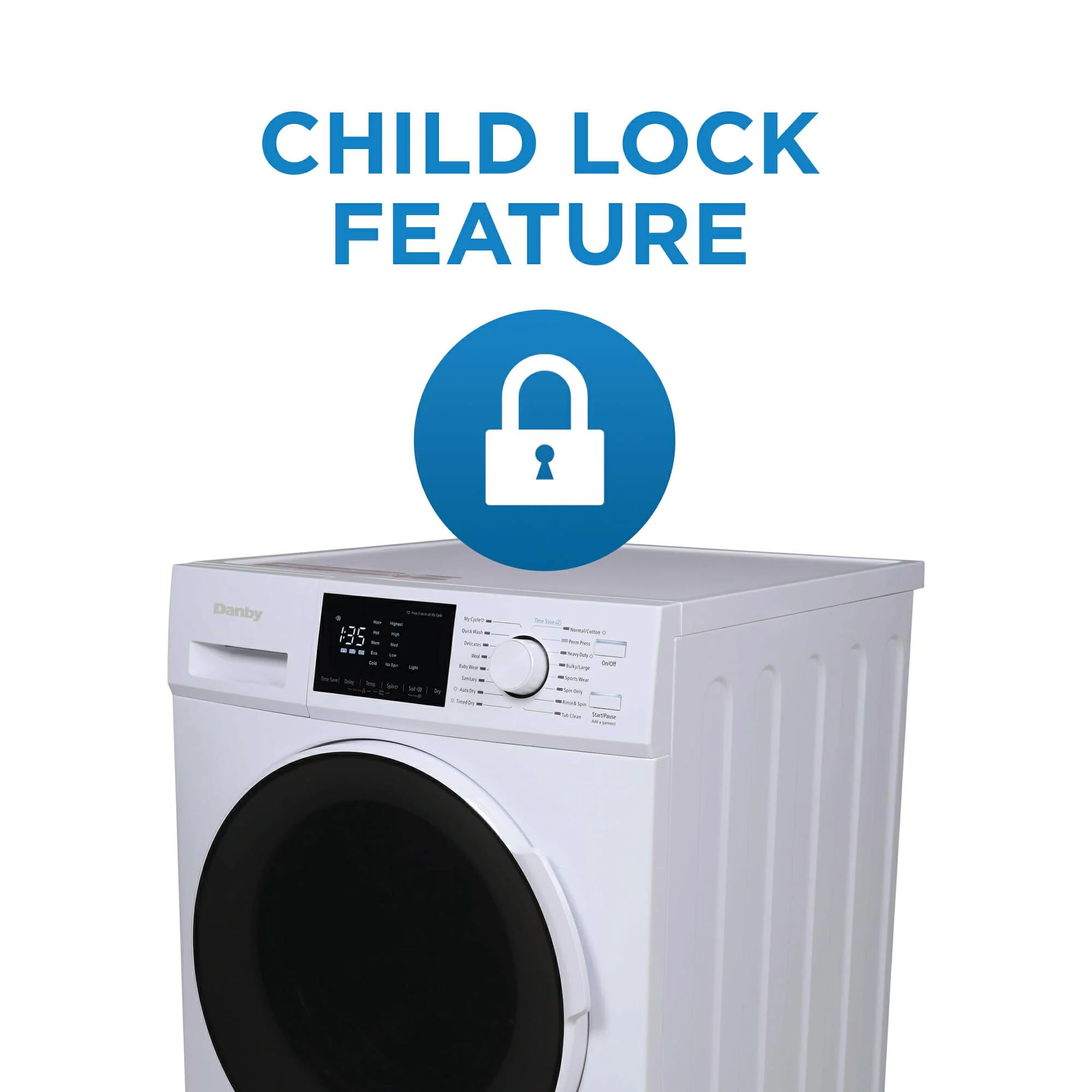 DWM120WDB3 Danby 2.7 cu. ft. All-In-One Ventless Washer/Dryer in White - Image 7