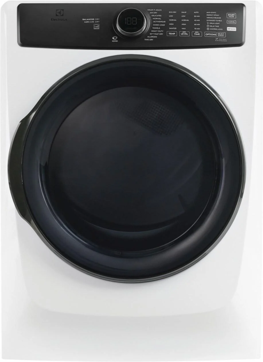 Electrolux ELFE7738AW Front Load Perfect Steam™ Electric Dryer with Balanced Dry™ and Instant Refresh - 8.0 Cu. Ft.