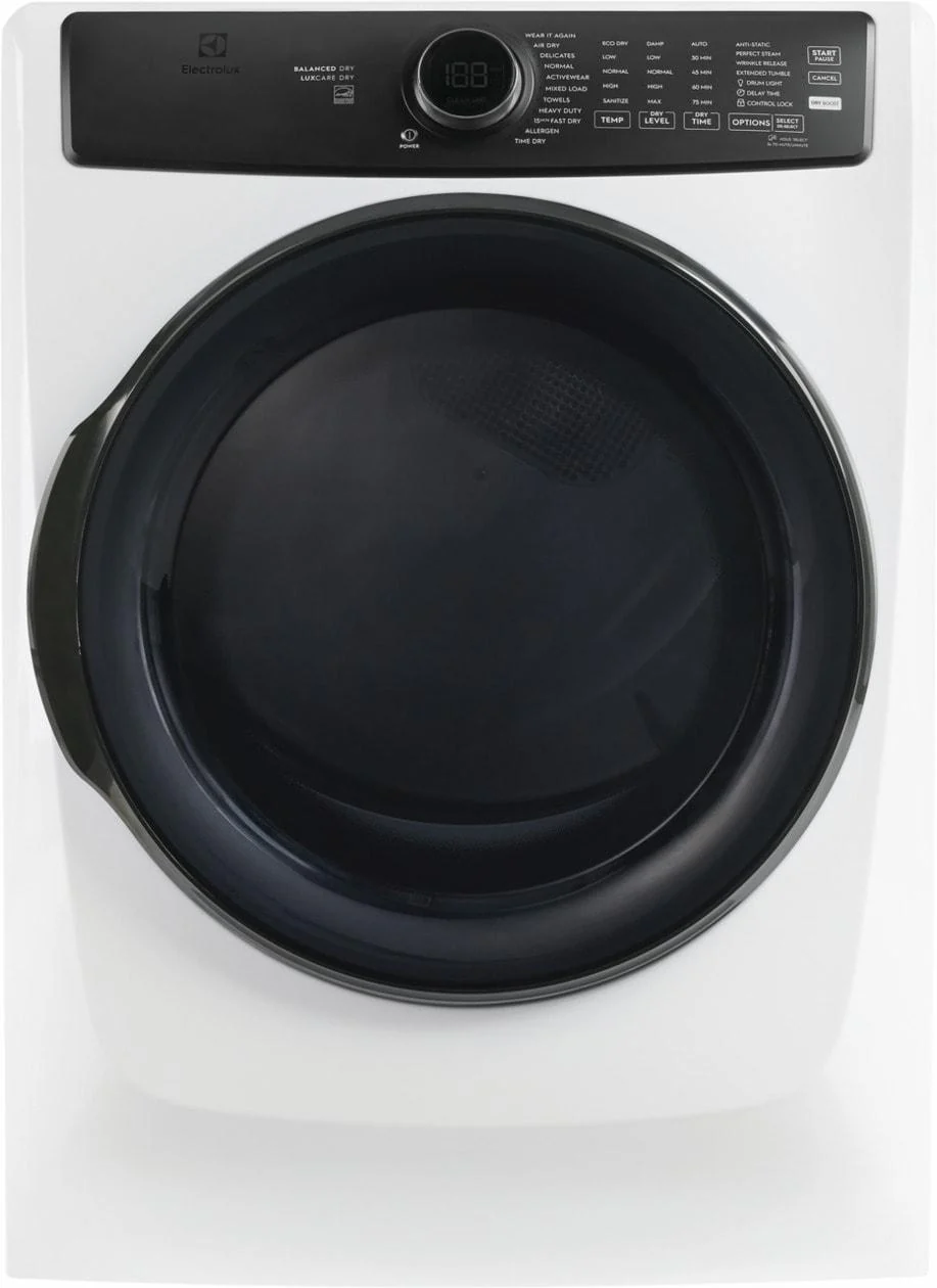 Electrolux ELFG7738AW Front Load Perfect Steam™ Gas Dryer with LuxCare® Dry and Instant Refresh - 8.0 Cu. Ft.