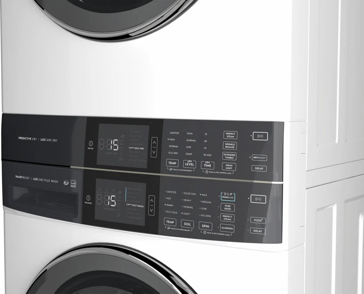 Electrolux ELTE7600AW Laundry Tower Single Unit Front Load 4.5 Cu. Ft. Washer & 8 Cu. Ft. Electric Dryer - Image 13