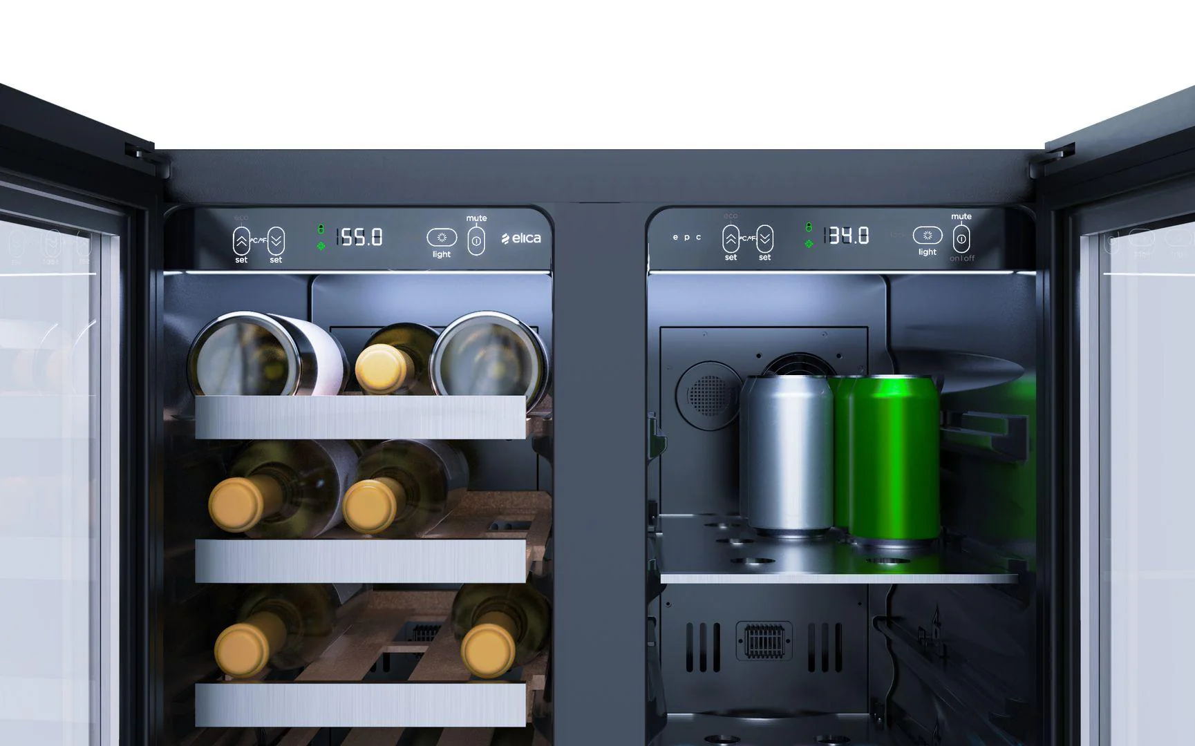 Elica EBF52SS1 French Door, Dual Zone, Beverage and Wine Center - Image 5