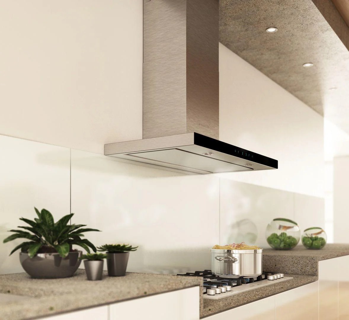 Elica ELG630S3 LUGANO Wall Mount Range Hood 30" wide - 600CFM - Image 3