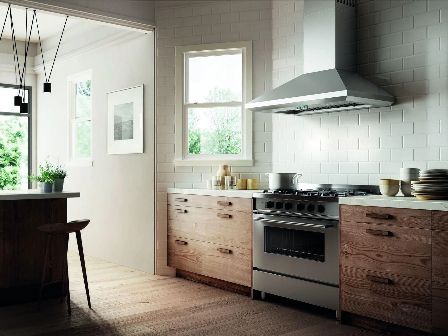 Elica ELN136S2 LEONE Wall Mount Range Hood 36" wide - 1200CFM - Image 3