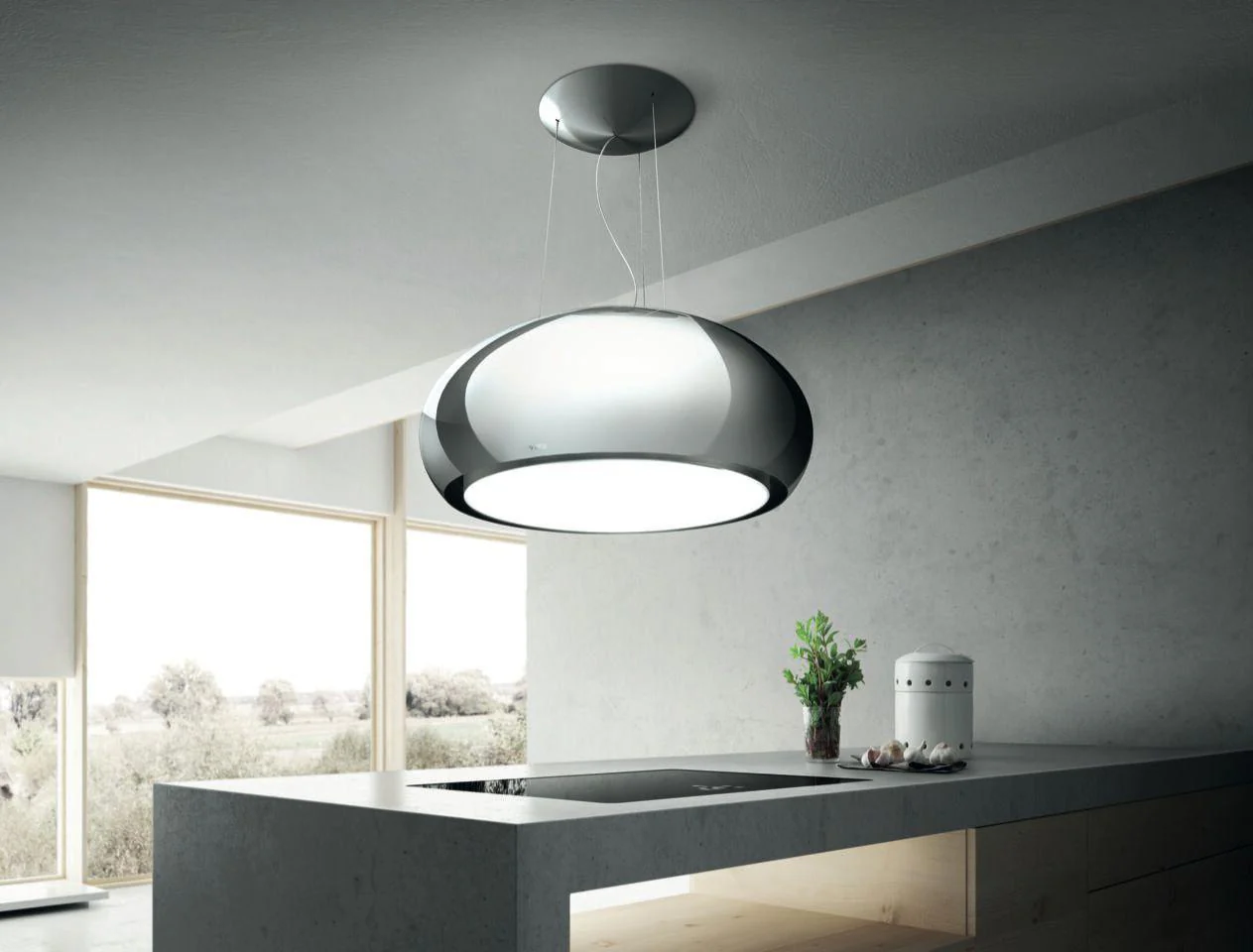 Elica ESS432SS SEASHELL Island Range Hood 31 1/2 wide - 400CFM - Image 4