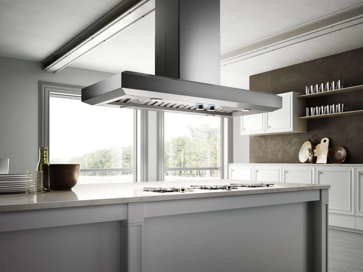 Elica EVI642S1 VAVANO IS Island Range Hood 42" wide - 600CFM - Image 4
