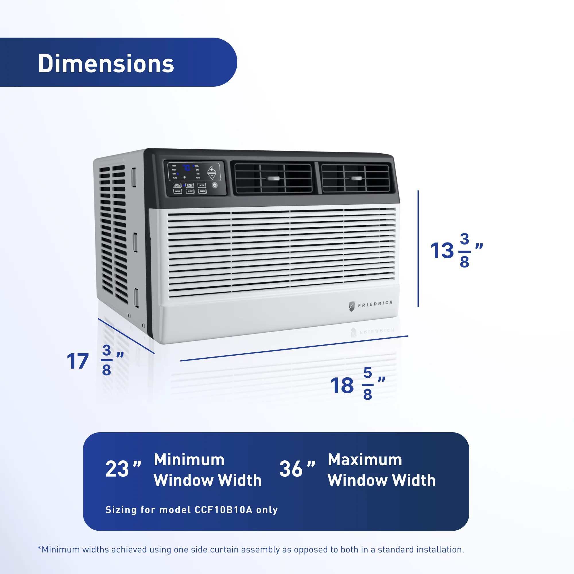 CCF12B10C Friedrich Chill Premier 12,000 BTU 115V Smart Window Air Conditioner - Cool Only - Image 12