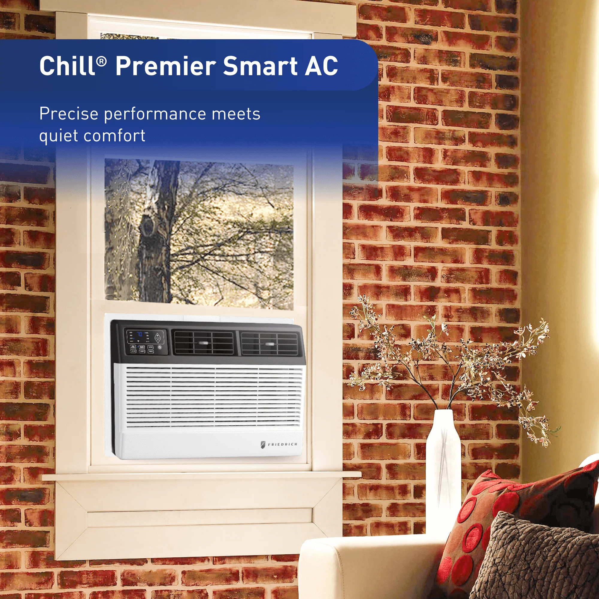 CCF12B10C Friedrich Chill Premier 12,000 BTU 115V Smart Window Air Conditioner - Cool Only - Image 5