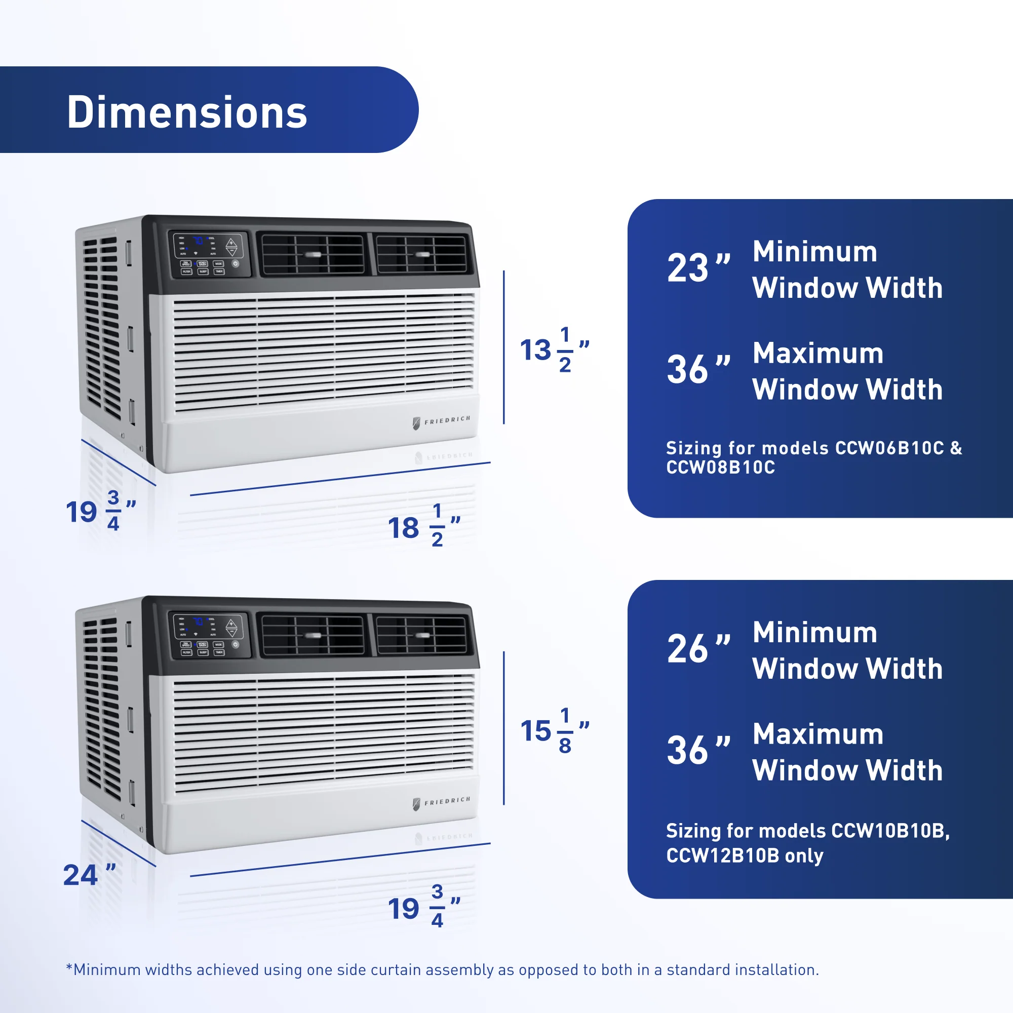 CCW08B10C Friedrich Chill Premier 8,000 BTU 115V Smart Window/Wall Air Conditioner - Cool Only - Image 11