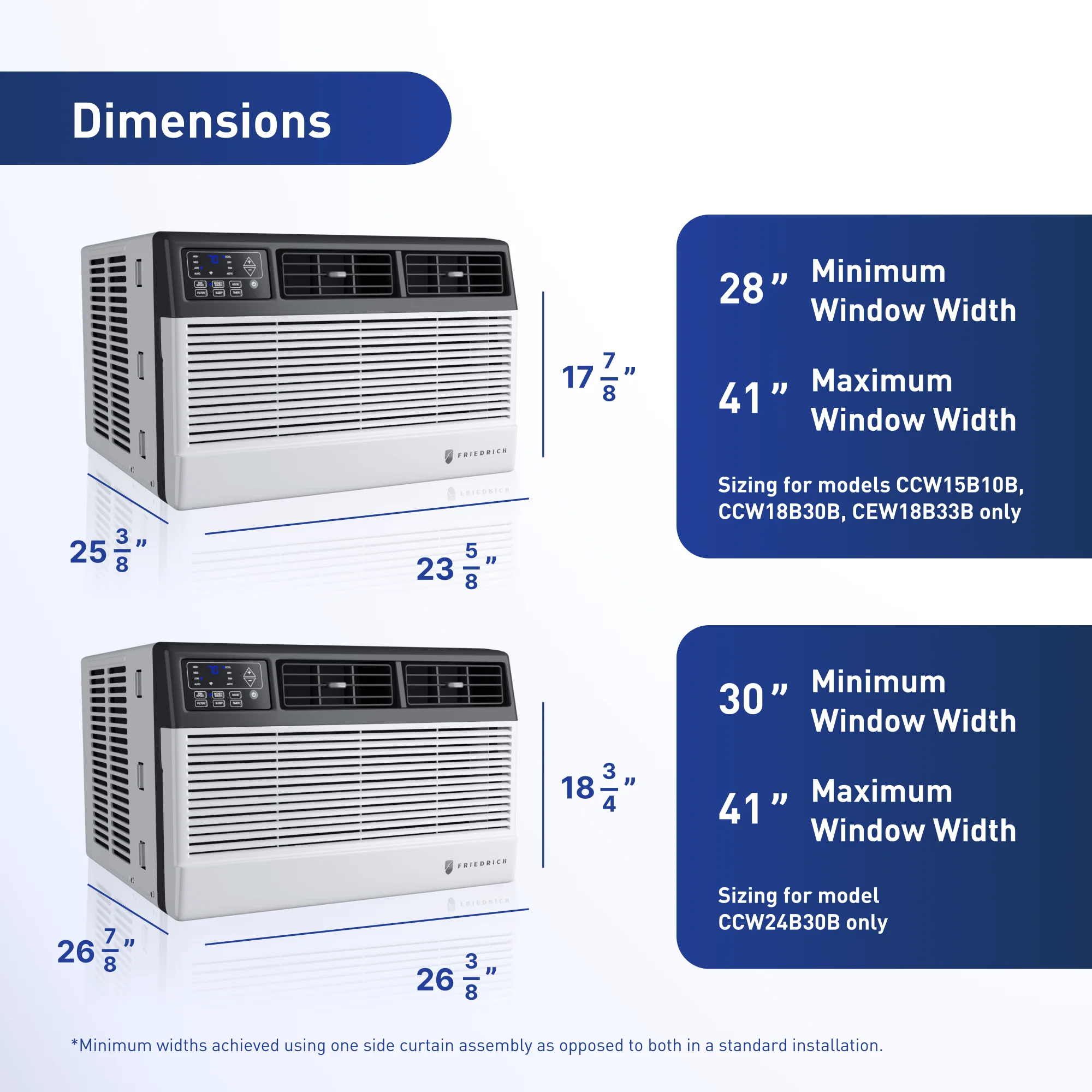 CCW08B10C Friedrich Chill Premier 8,000 BTU 115V Smart Window/Wall Air Conditioner - Cool Only - Image 12