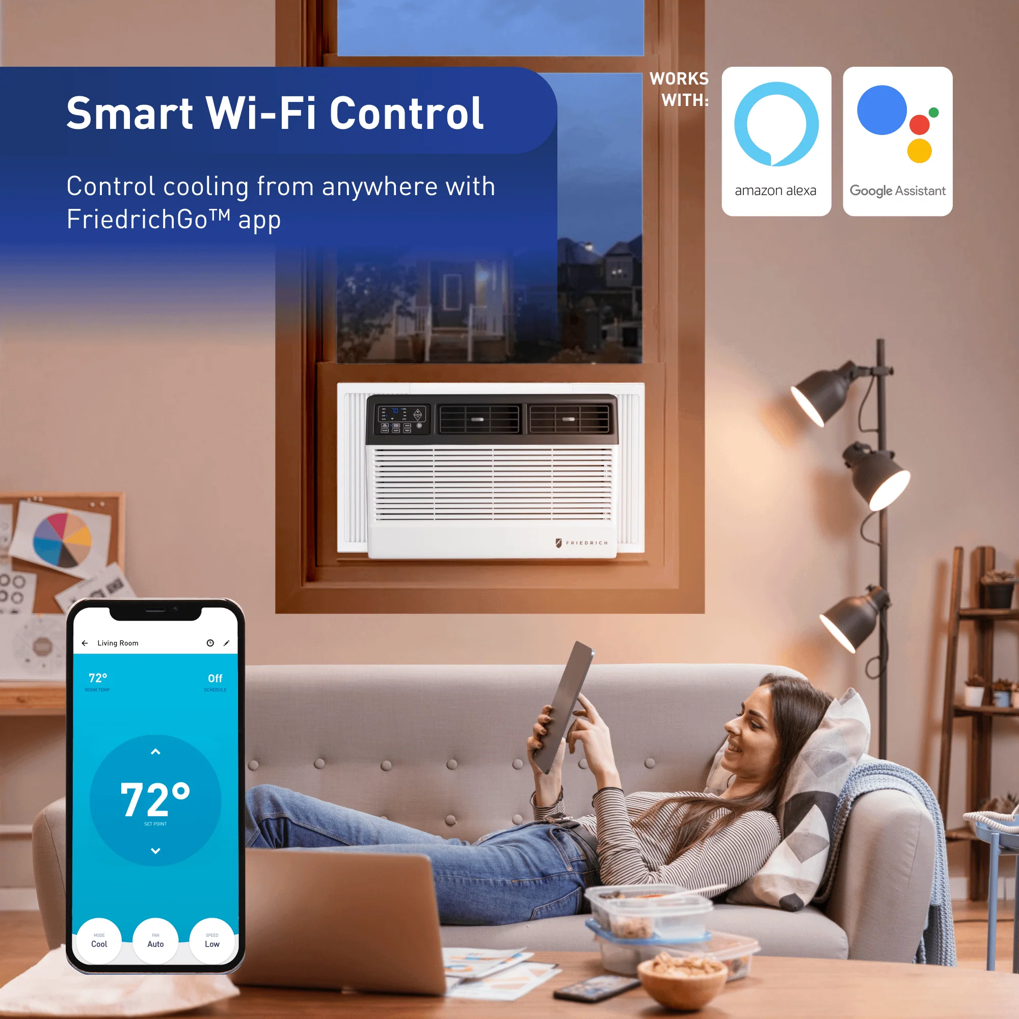 CCW08B10C Friedrich Chill Premier 8,000 BTU 115V Smart Window/Wall Air Conditioner - Cool Only - Image 7