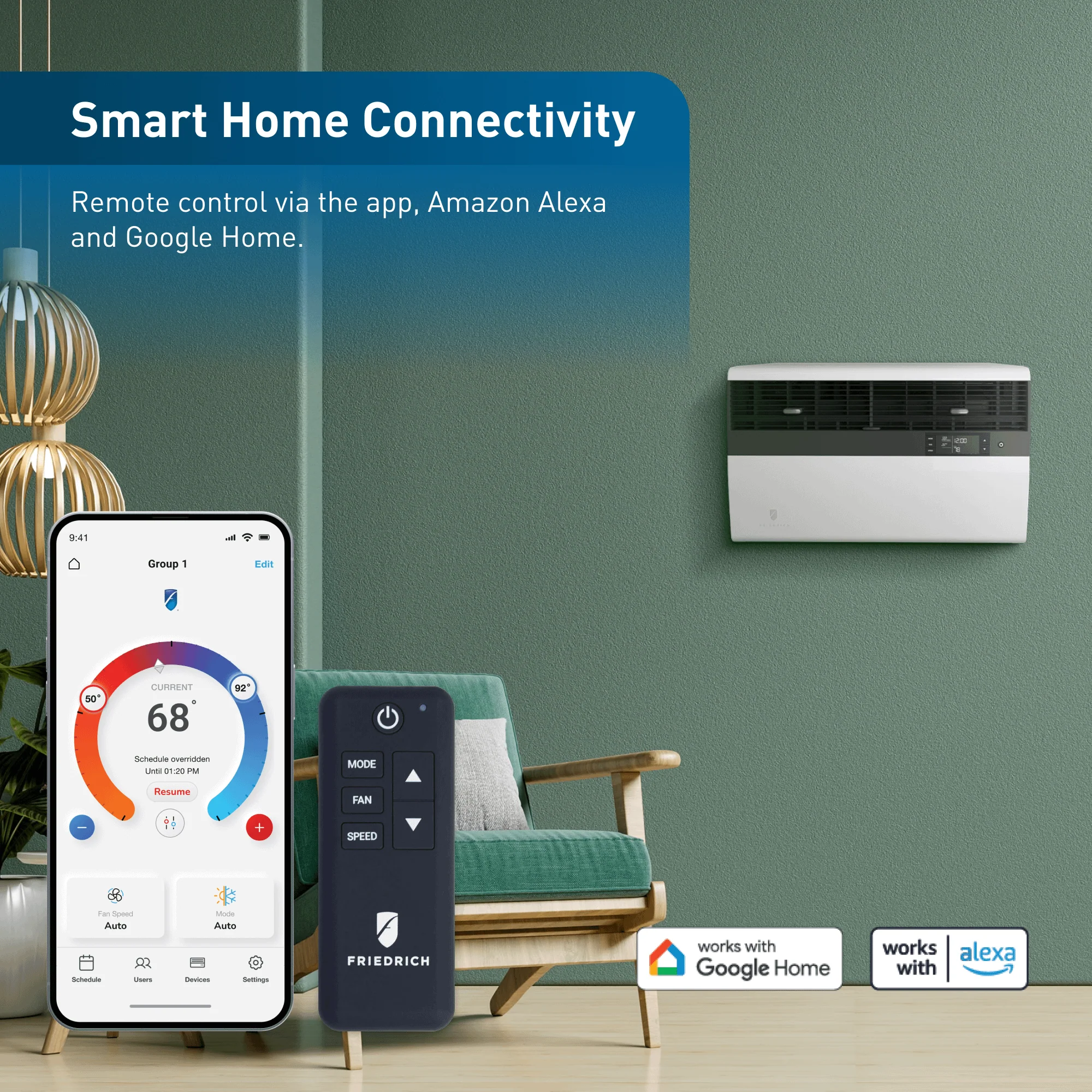 KEVS16B33A Friedrich K hl Inverter 16,000 BTU 230V Smart Window/Wall Air Conditioner with Electric Heat - Image 5