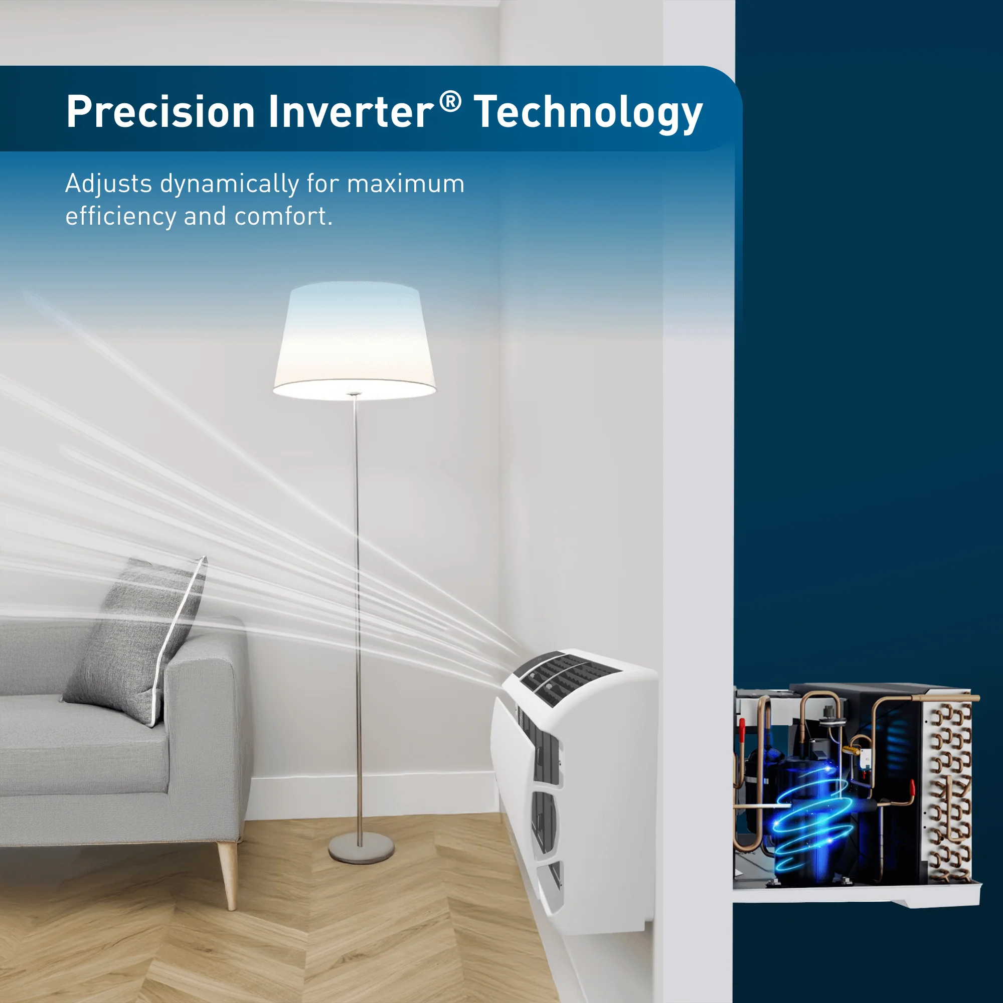 WCVT10B10A Friedrich WallMaster Inverter 10,000 BTU 115V Smart Through-the-Wall Air Conditioner - Cool Only - Image 9