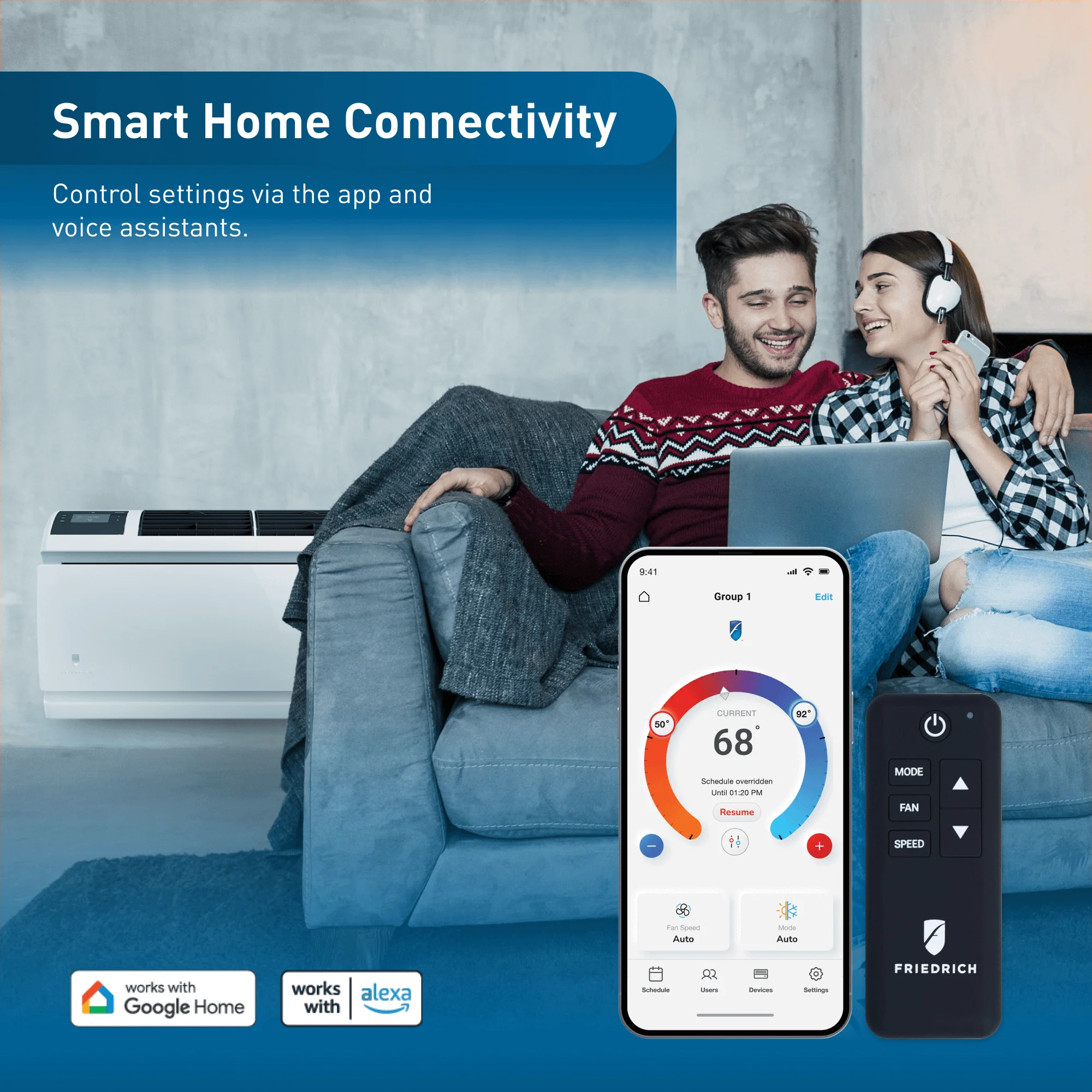WCVT16B30A Friedrich WallMaster Inverter 16,000 BTU 230V Smart Through-the-Wall Air Conditioner - Cool Only - Image 3