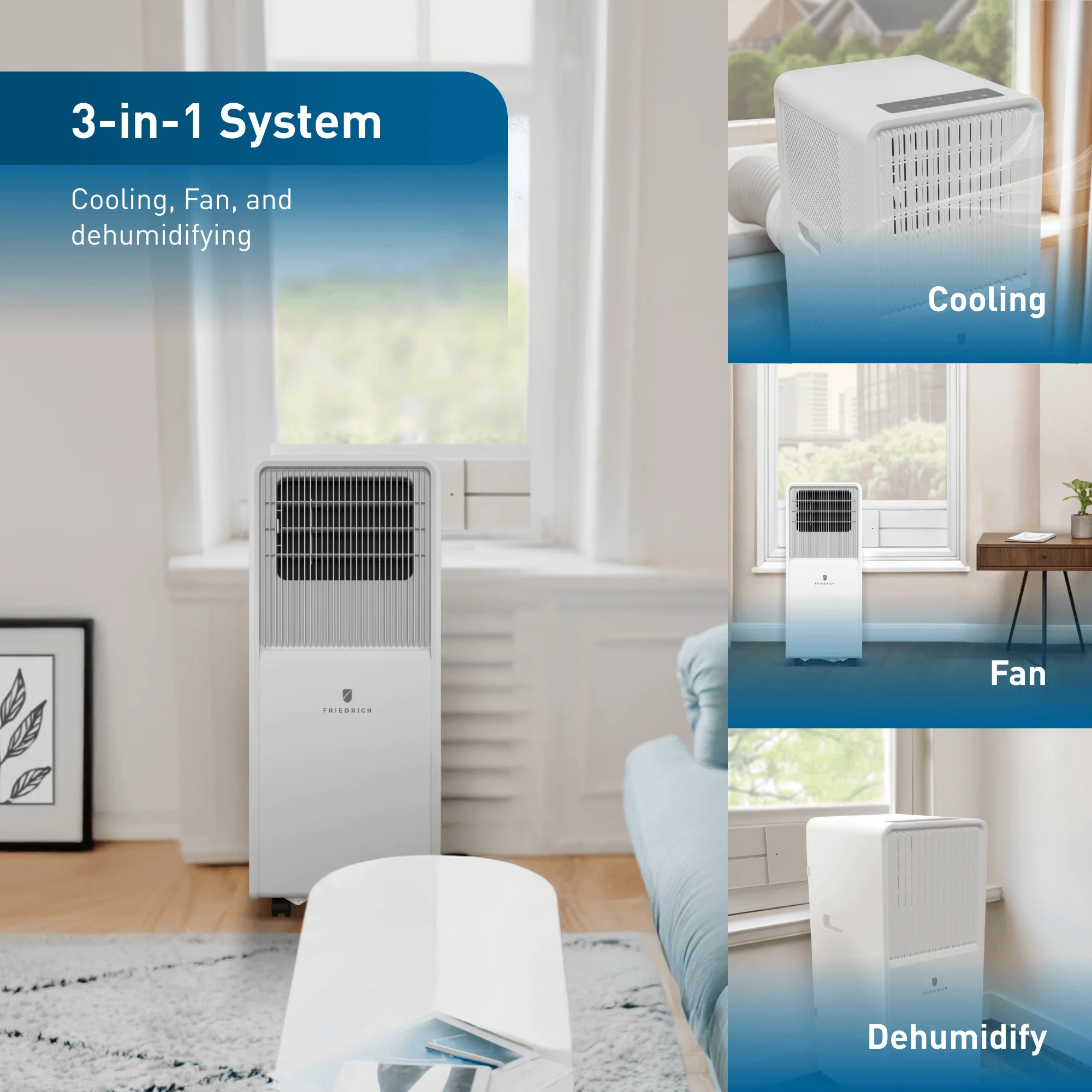 ZCP10SB Friedrich ZoneAire Compact 10,000 BTU Single-Hose Smart Portable Air Conditioner - Image 11