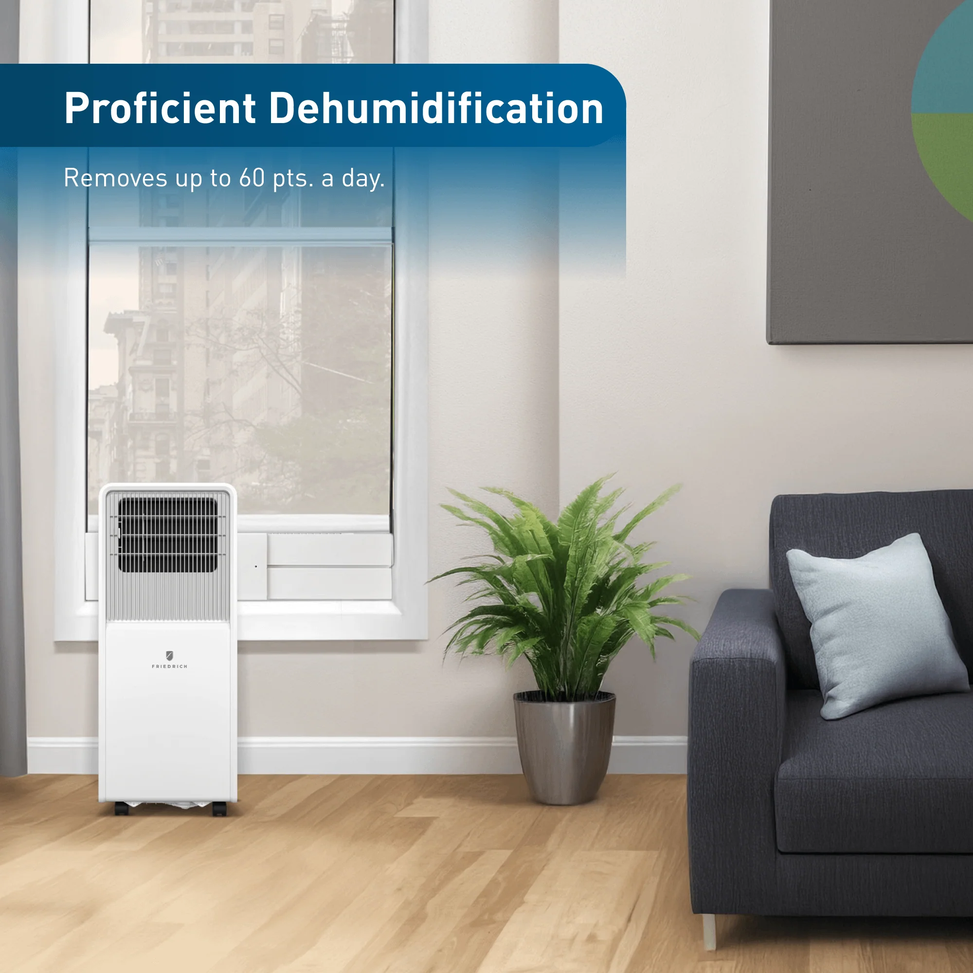 ZCP10SB Friedrich ZoneAire Compact 10,000 BTU Single-Hose Smart Portable Air Conditioner - Image 8