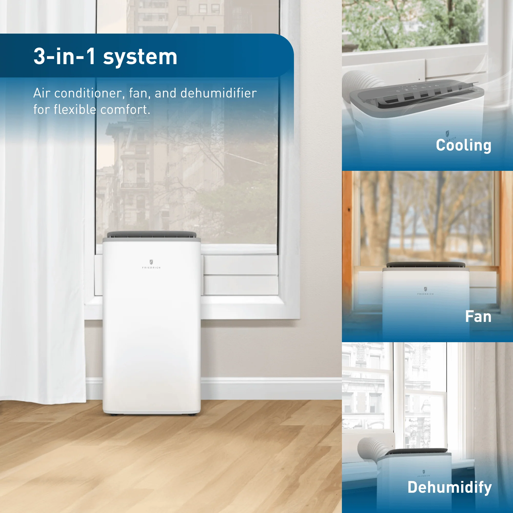 ZCP12SB Friedrich ZoneAire Select 12,000 BTU Single-Hose Smart Portable Air Conditioner - Image 10