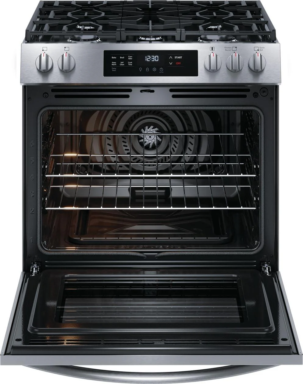 Frigidaire FCFG3083AS 30" Front Control Gas Range with Convection Bake - Image 2