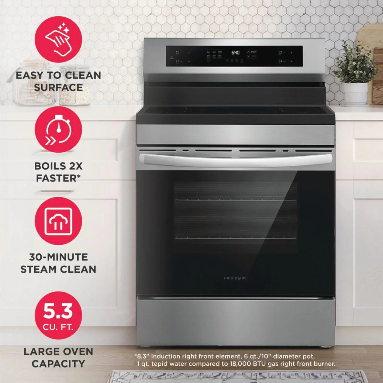 Frigidaire FCRI3062AS 30" Rear Control Induction Range - Image 8