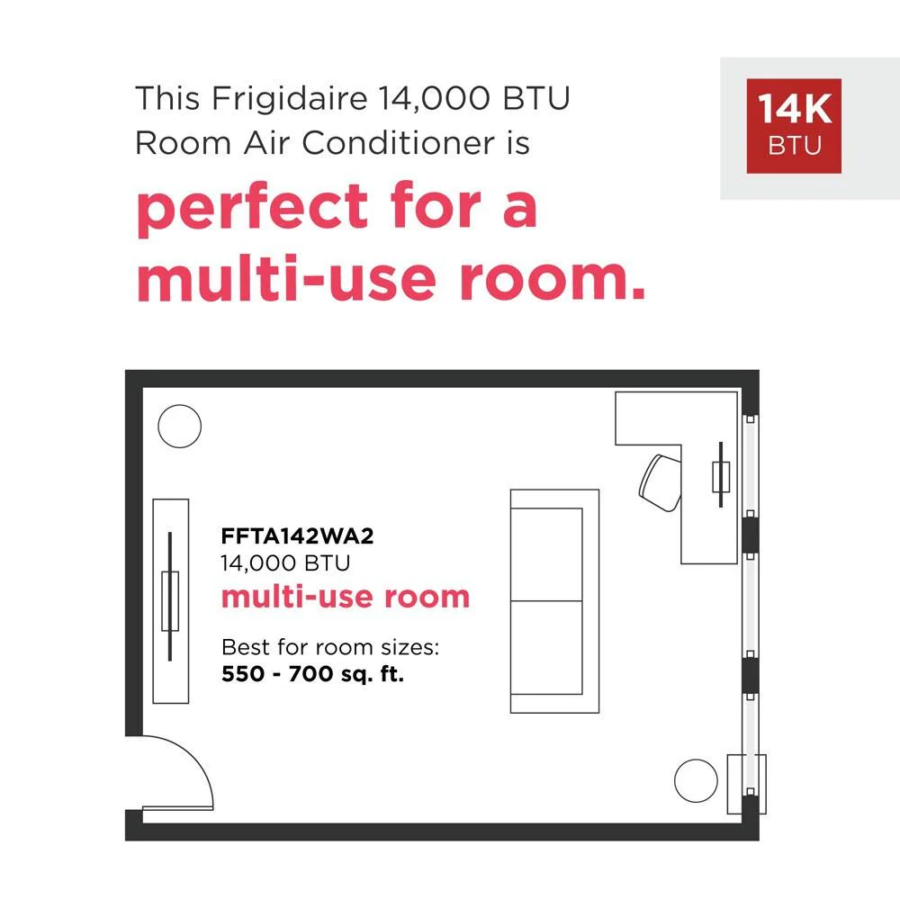 Frigidaire 14,000 BTU Built-In Room Air Conditioner- 230V/60Hz - Image 2