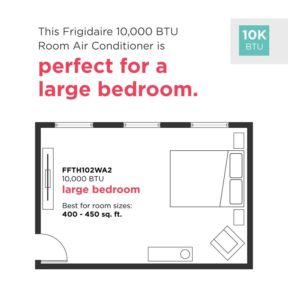 FFTH102WA2 Frigidaire 10,000 BTU Built-In Room Air Conditioner with Supplemental Heat- 230V/60Hz - Image 2