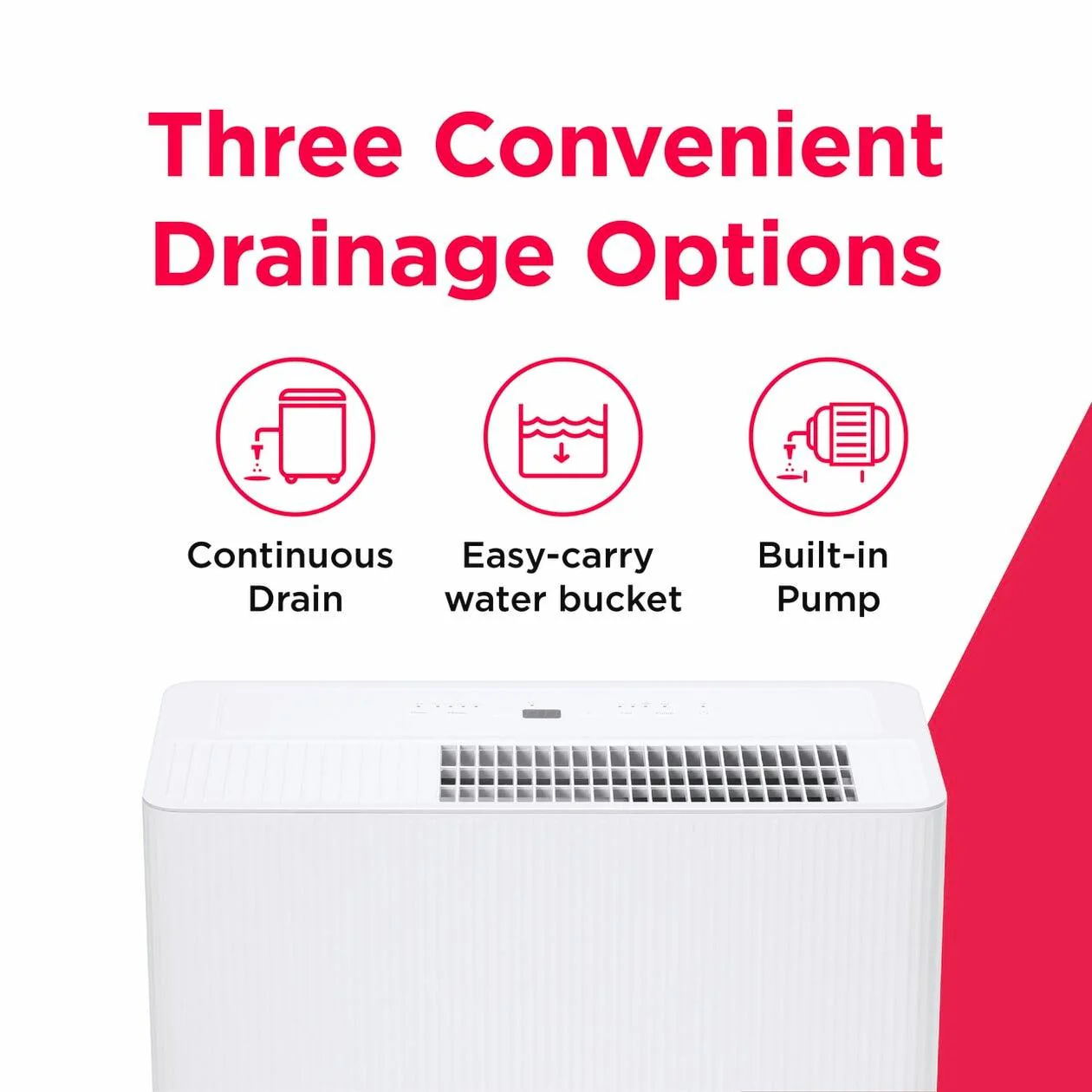 Frigidaire FHDP5033W1 50 Pint Built-In Pump Dehumidifier - Image 7