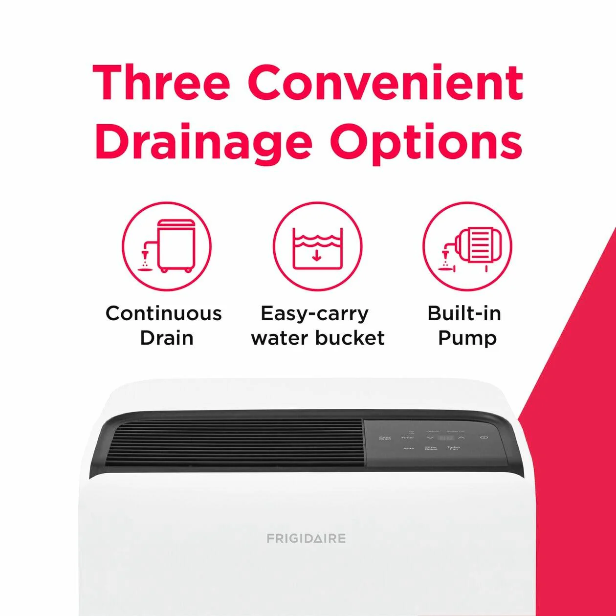 Frigidaire FHDP6033W1 60 Pint Built-In Pump Dehumidifier - Image 9