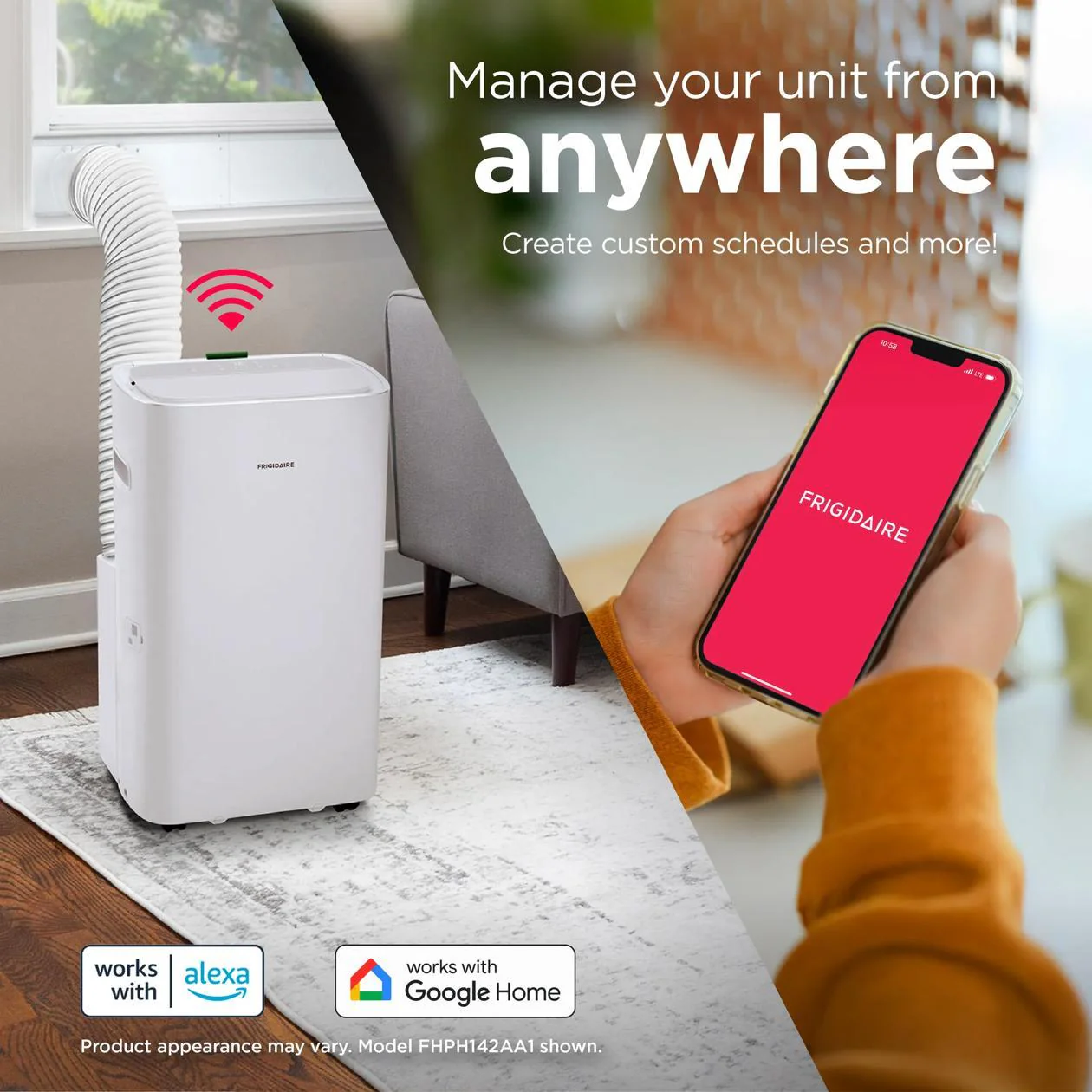 Frigidaire FHPC142AA1 3-in-1 Connected Portable Room Air Conditioner 14,000 BTU (ASHRAE) / 10,000 BTU (DOE) - Image 5