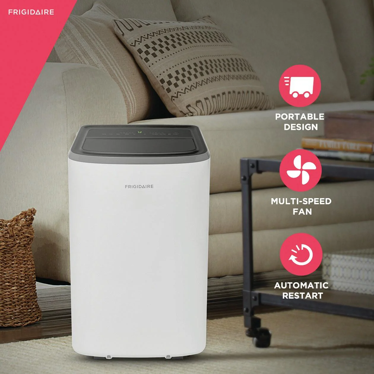 Frigidaire FHPW142AC1 3-in-1 Connected Portable Room Air Conditioner 14,000 BTU (ASHRAE) / 10,000 BTU (DOE) - Image 6