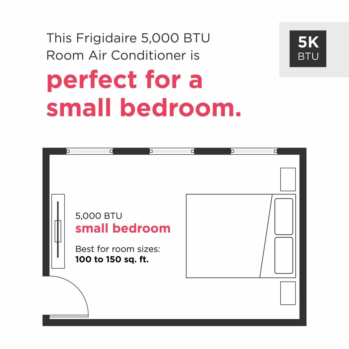 Frigidaire FHWC054TE1 5,000 BTU Window Room Air Conditioner - Image 2