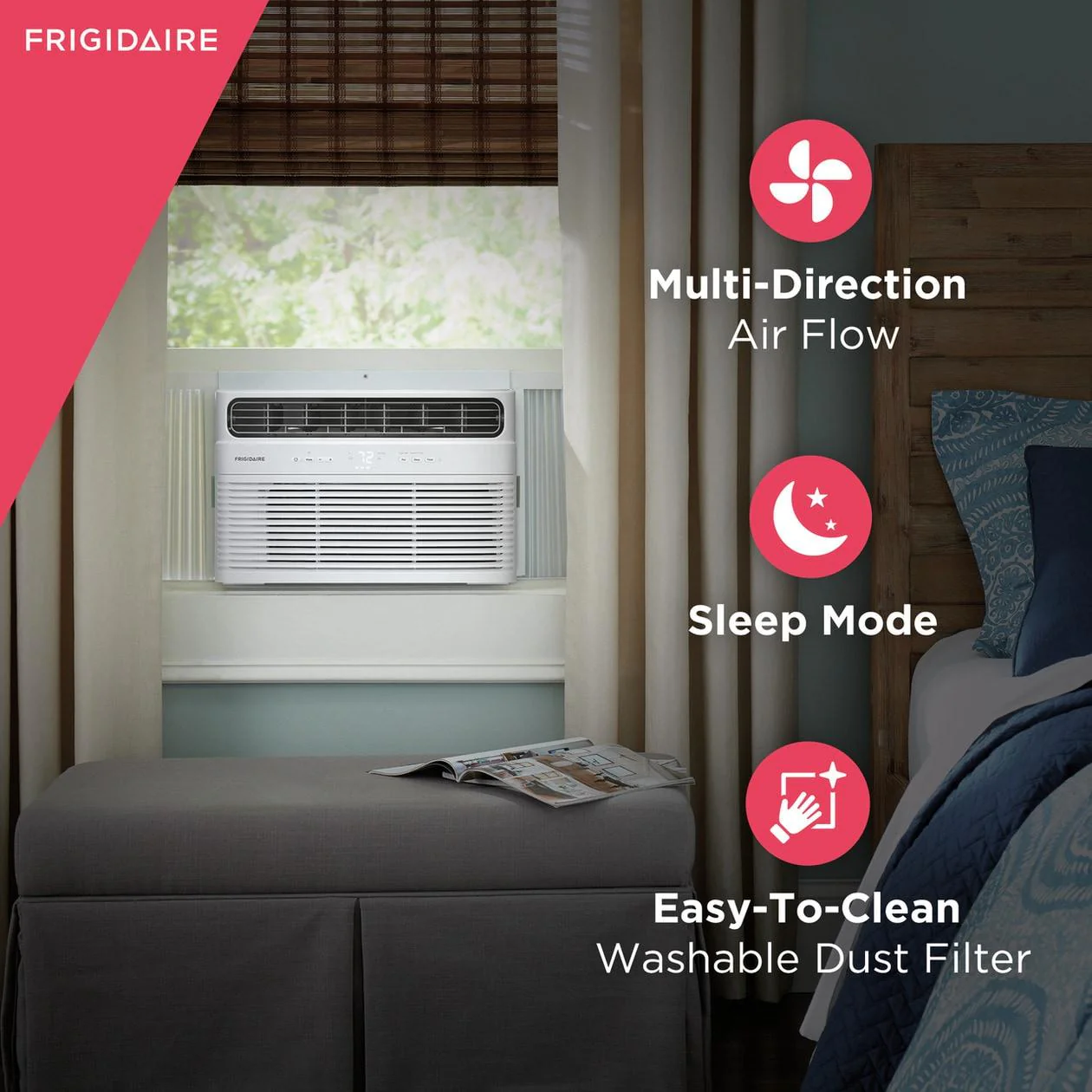 Frigidaire FHWC084WB1 8,000 BTU Window Room Air Conditioner - Image 4