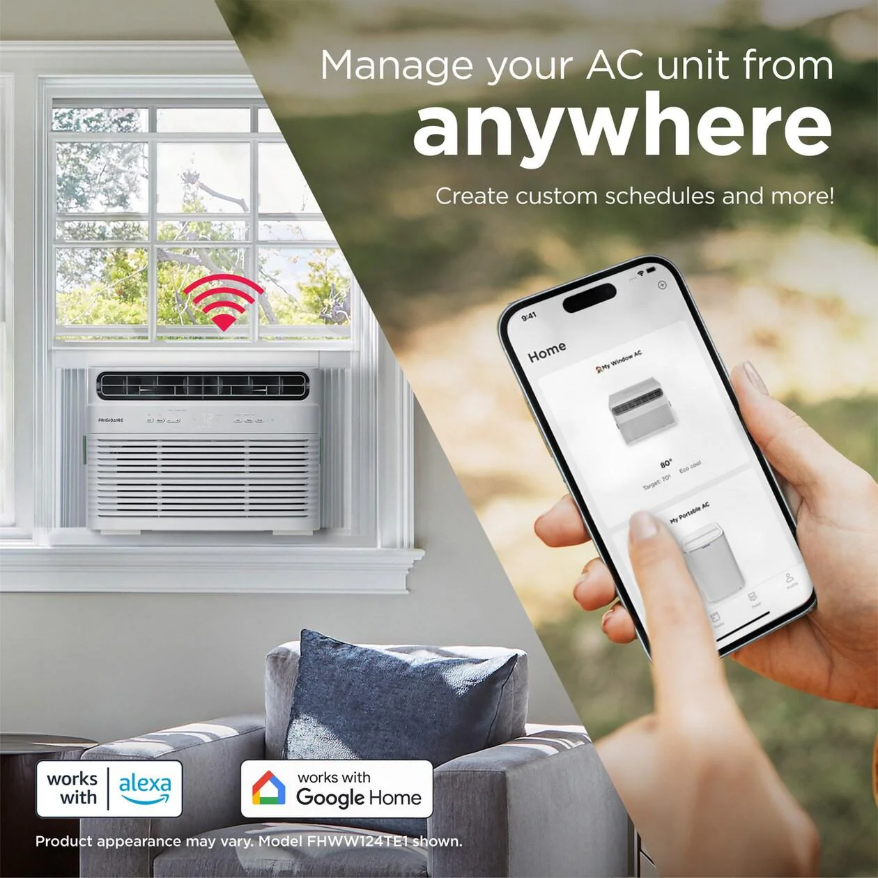 Frigidaire FHWW145WE1 14,000 BTU Inverter Window Room Air Conditioner with Wi-Fi (Energy Star) - Image 6