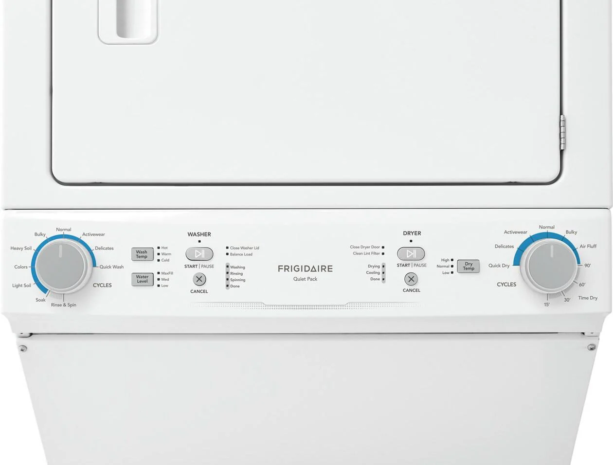 Frigidaire FLCE7522AW Electric Washer/Dryer Laundry Center - 3.9 Cu. Ft Washer and 5.5 Cu. Ft. Dryer - Image 9