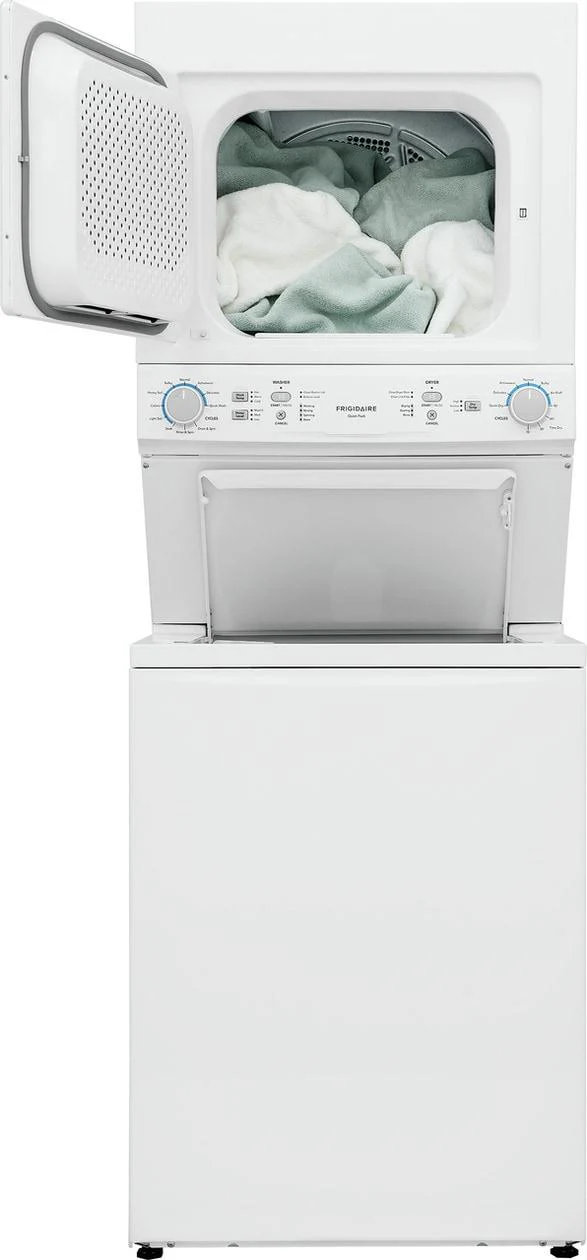 Frigidaire FLCE7523AW Electric Long Vent Stacked Laundry Center - 3.9 Cu. Ft Washer and 5.5 Cu. Ft. Dryer - Image 3